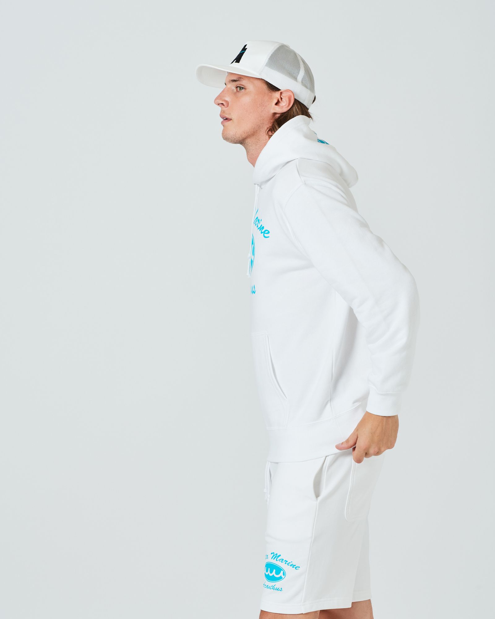 ACANTHUS x muta MARINE / muta Script Logo Hooded Sweatshirts / プルオーバーパーカー / WHITE / MA2409