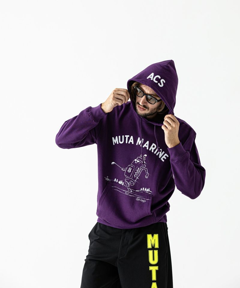 ACANTHUS x mutaMARINE / ohtadesigh×SToL Hand Paint Hooded Sweatshirt / PURPLE