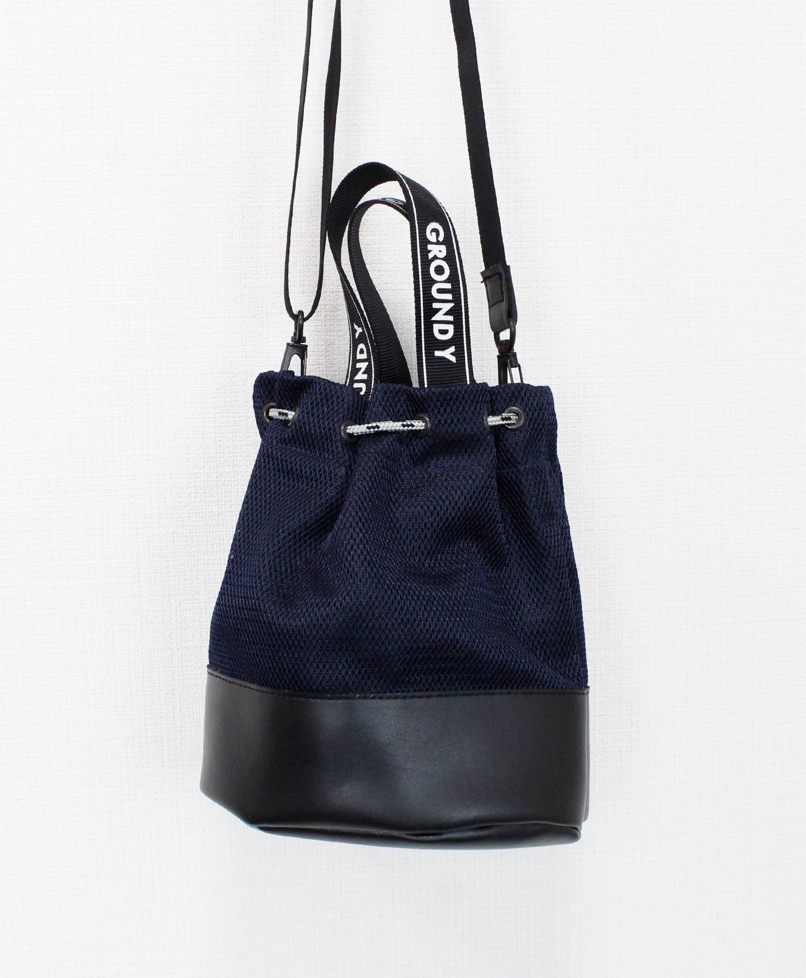 LOGO TAPE 2WAY MESH MINI BAG / メッシュミニバッグ / ネイビー [GP-I03-651-2]