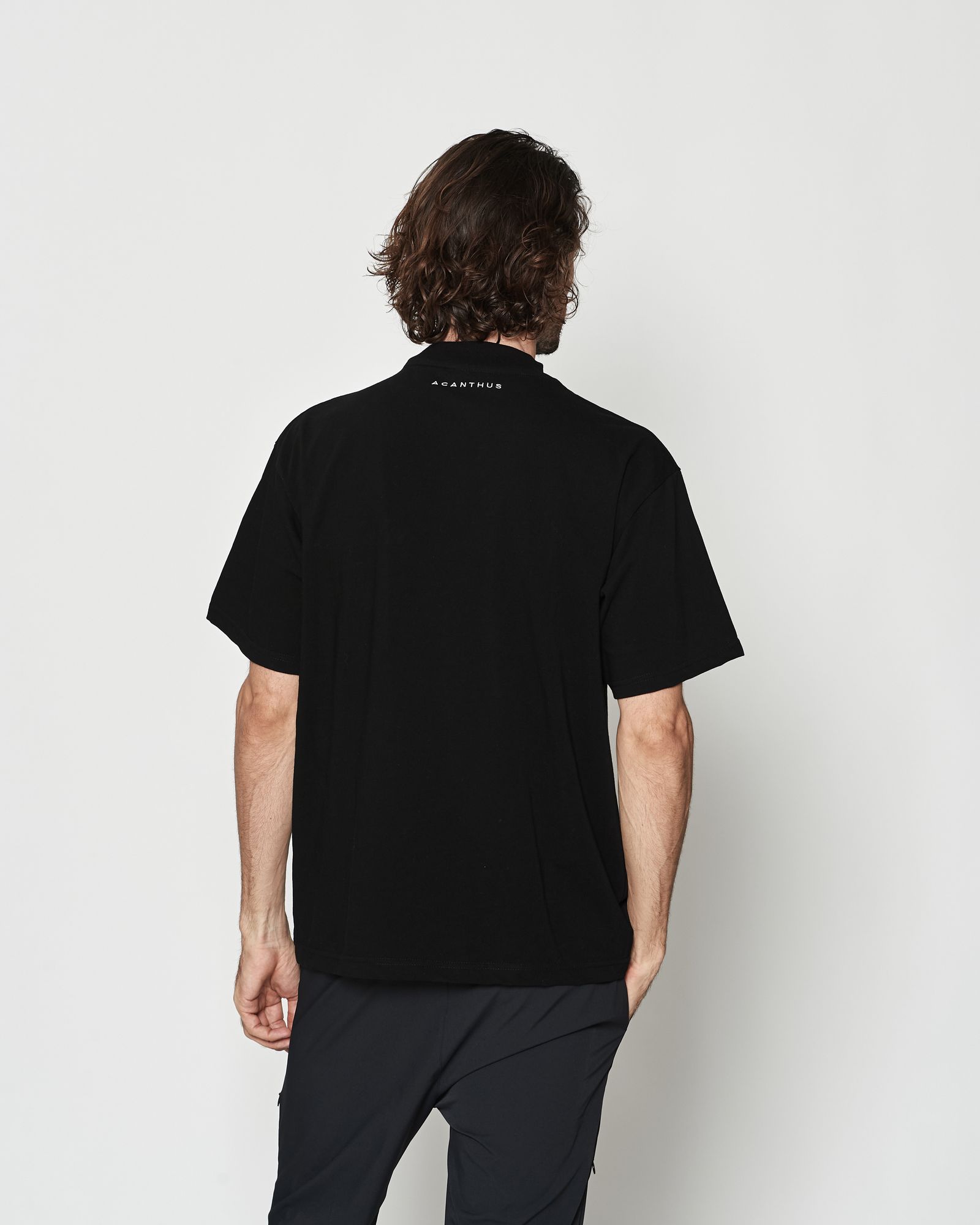 ☆先行予約☆ モックネックポケットTシャツ  / Mock Neck Pocket Tee / BLACK 【CT2608】