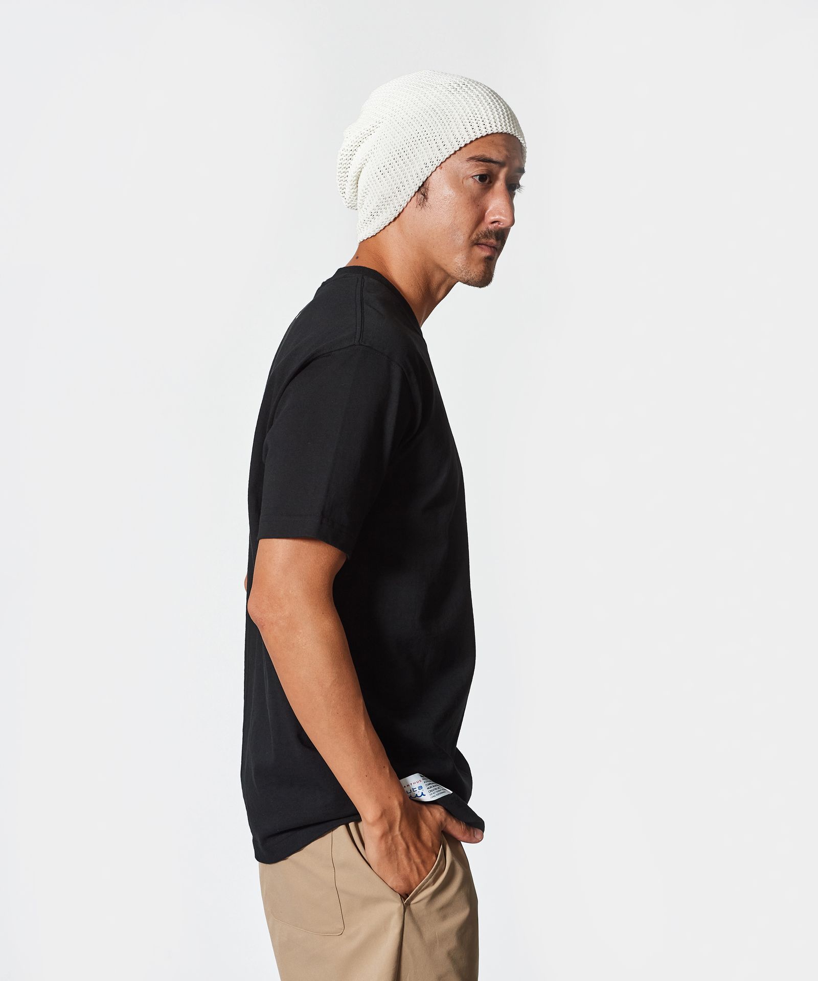 ACANTHUS × muta MARINE / muta muta Old Logo Tee×PRO TAG BODY / ロゴTシャツ / BLACK 【MA2524】