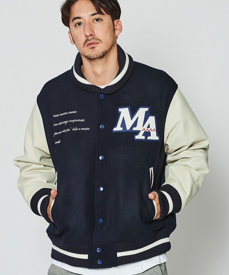muta MARINE x ACANTHUS / muta Studium Jacket / スタジアムジャケット / NAVY / MA2425