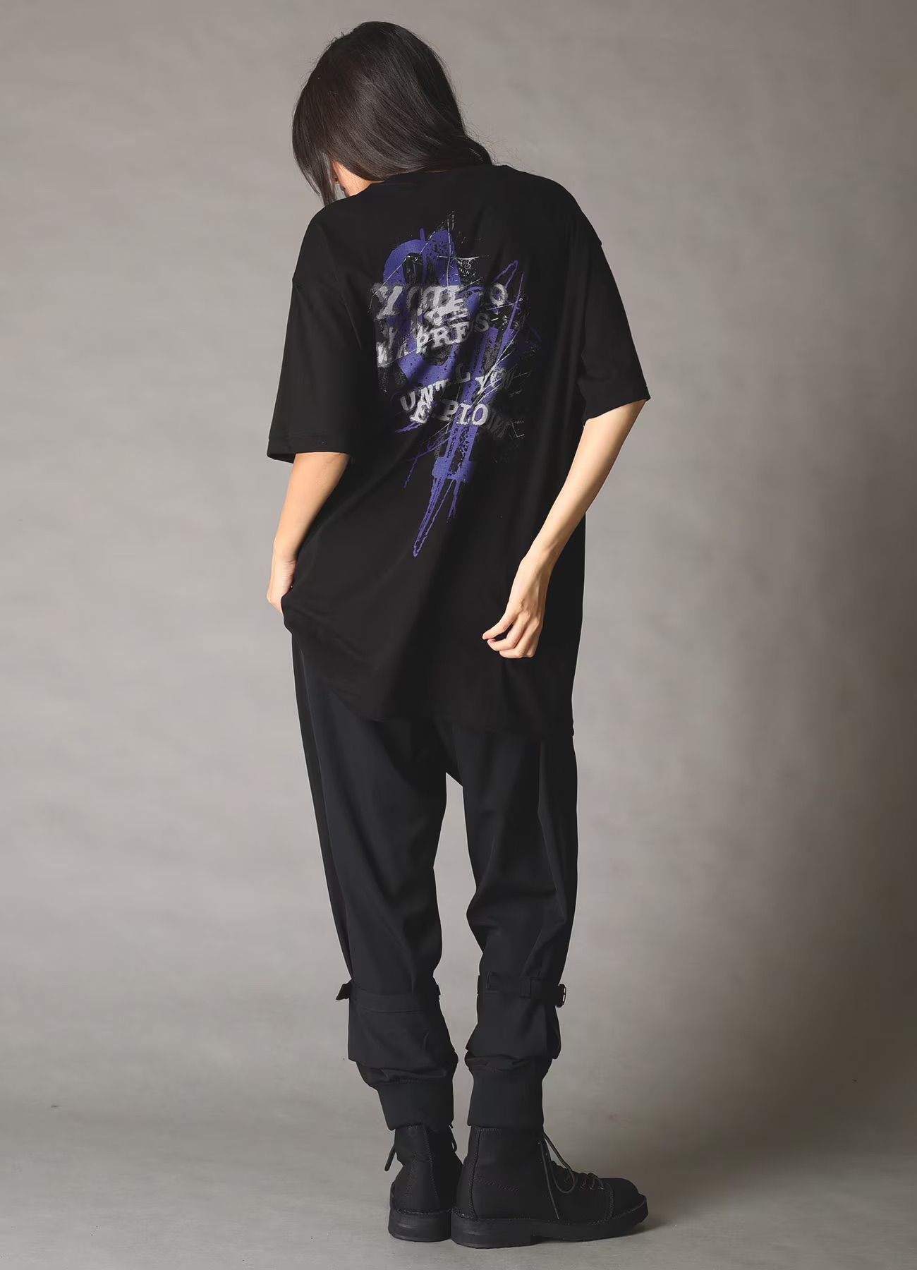 JERSEY MESSAGE T-SHIRT / BLACK [GK-T73-070-2]