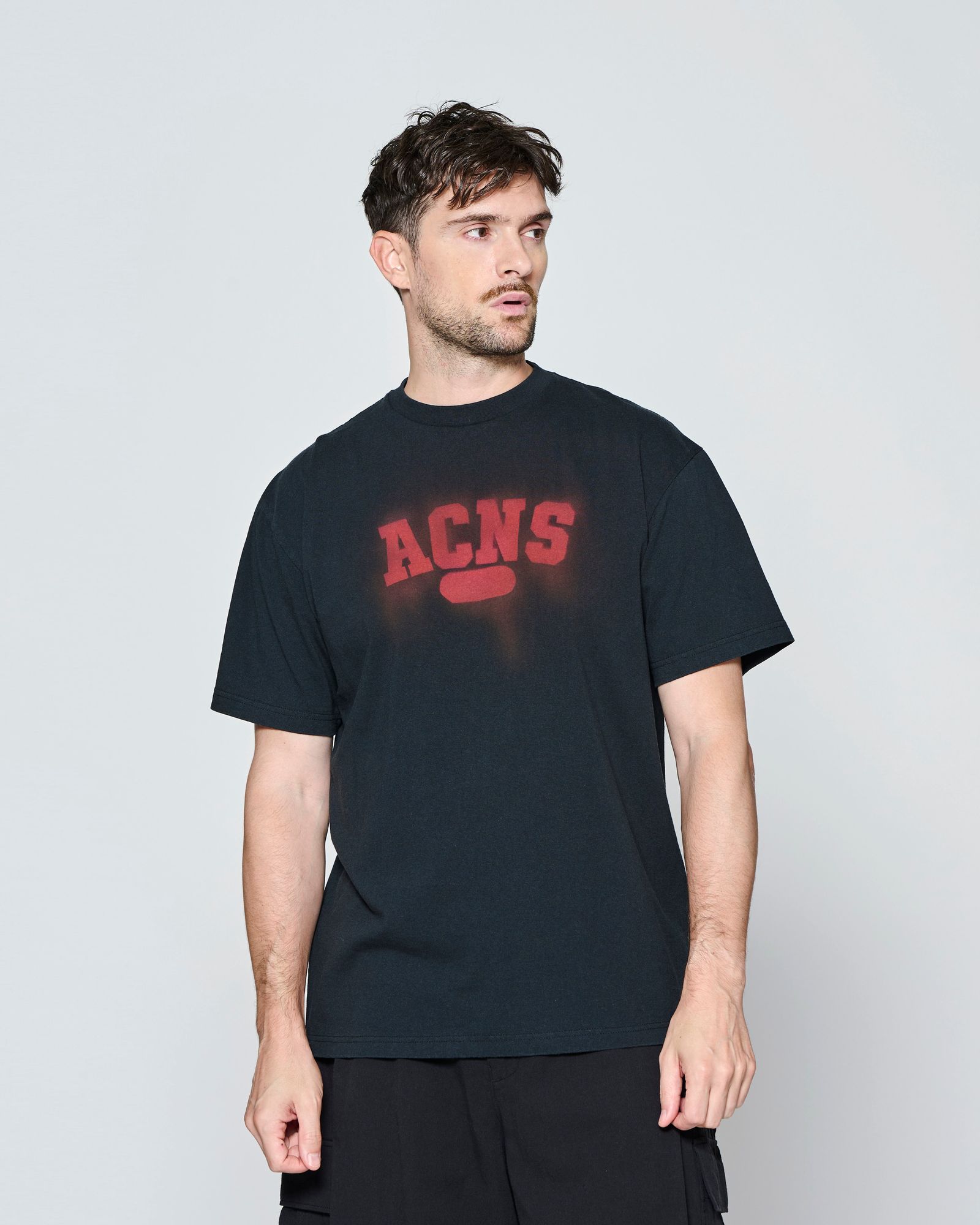 ☆先行予約☆ ヴィンテージ ロゴ Tシャツ  /  Vintage Wash Bleeding Logo Tee / BLACK【CT2706】
