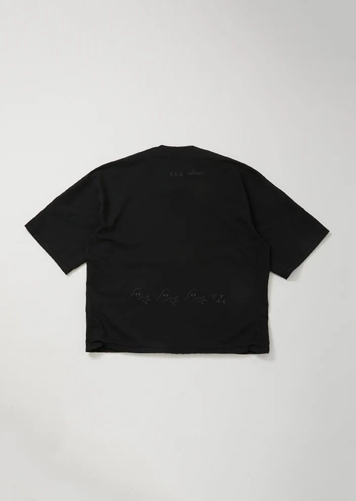 KREVA×GHOST ALMOSTBLACK / WOVEN DWR SHORT SLEEVE PONCHO / BLACK [KRVGAB-C-2-1]