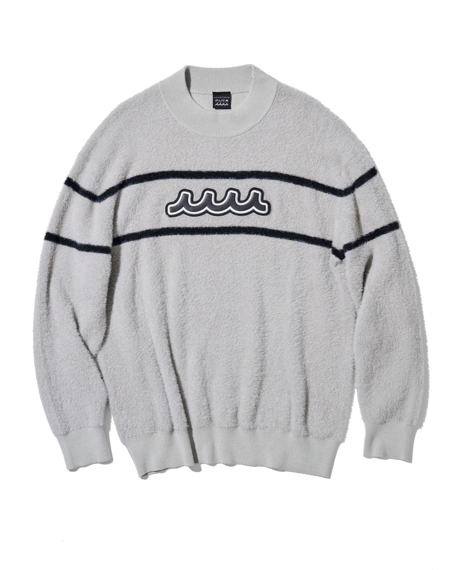 ☆先行予約☆ muta MARINE × ACANTHUS / ファーモックネックニット / Fur Mock Neck Knit / GREY 【MA2669】