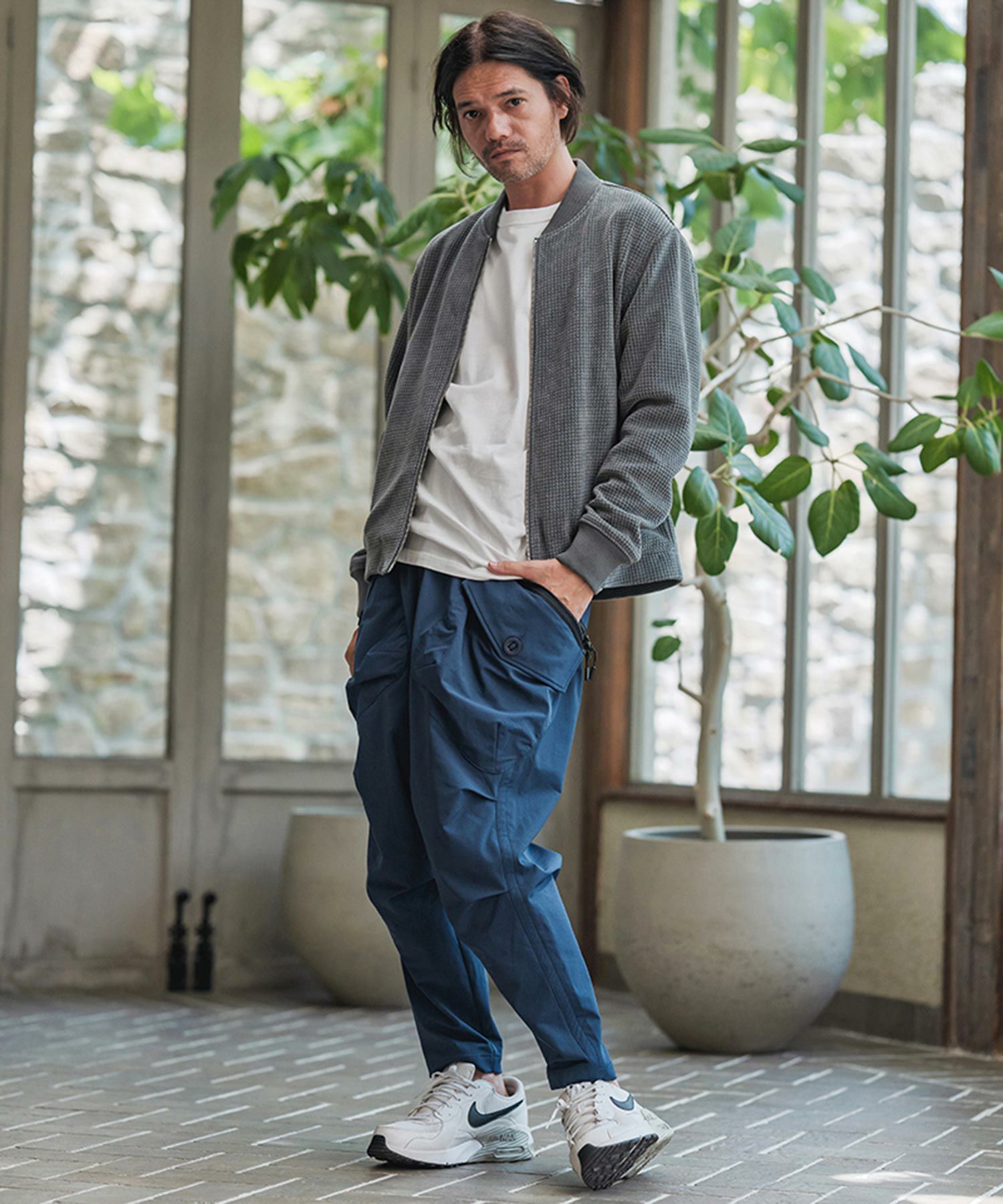 カットMA-1 / ワッフルリブブルゾン / グレー【531037】