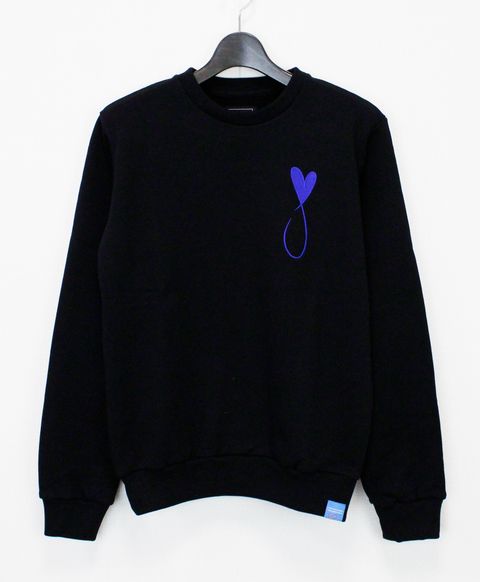 スウェット / Tiphanie Big Logo Sweat / Black x Royal Blue