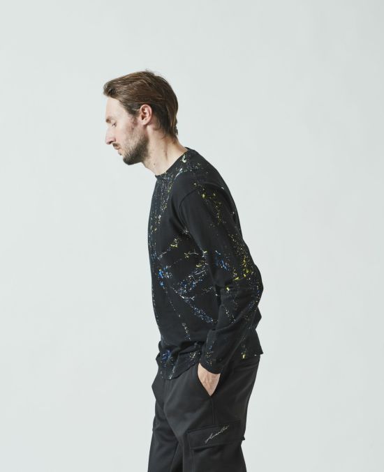 スパイラル スプラッシュ ロングスリーブTシャツ / Spiral Splash L/S Tee /  BLACK 【CT2311】