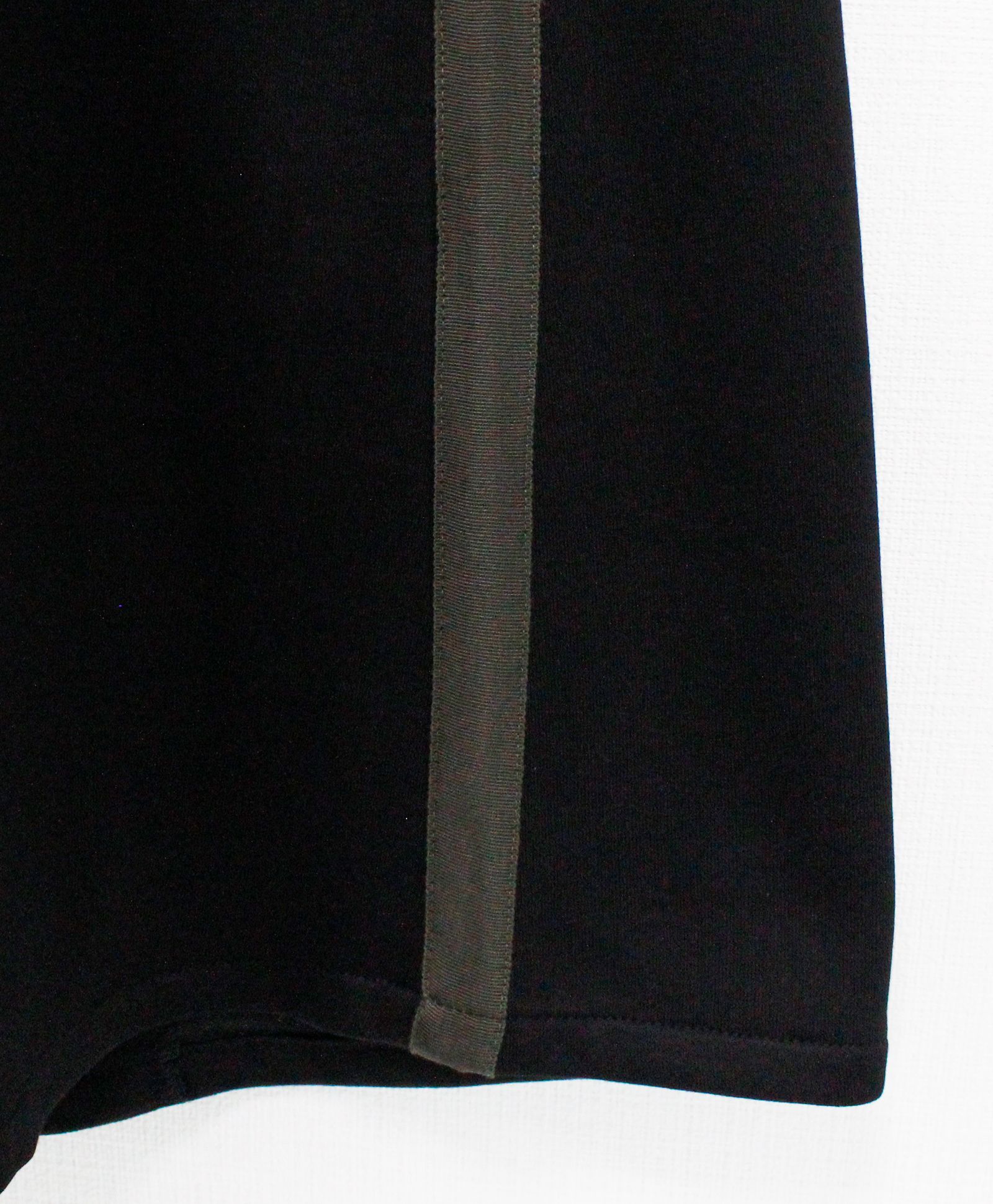 裏毛ミリタリーデザイン切替 L/S ワンピース /  ブラック x カーキ [bc609305]