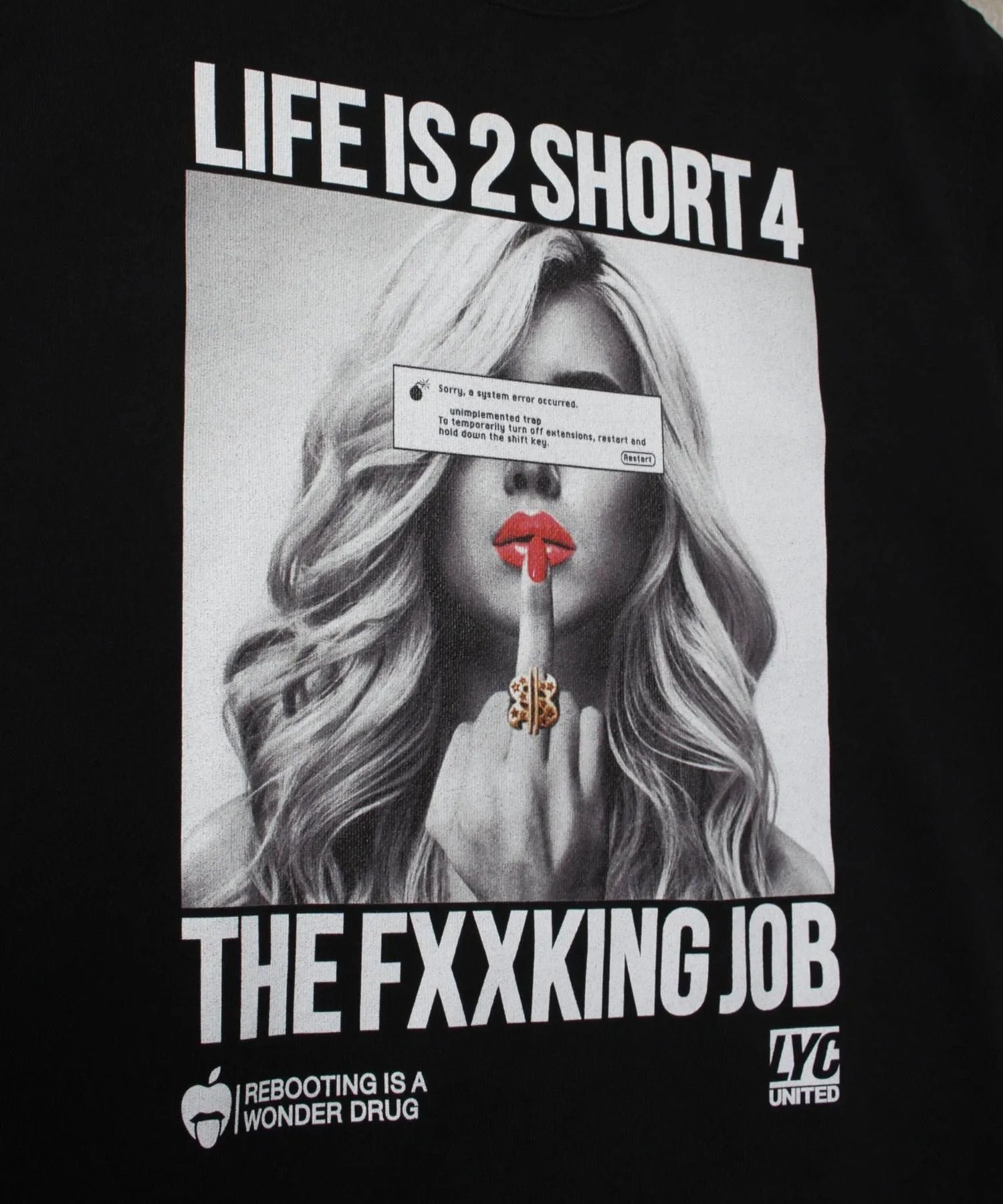 [2 SHORT] ライト・スウェット・クルーネック / トレーナー / BLACK [253230FO]