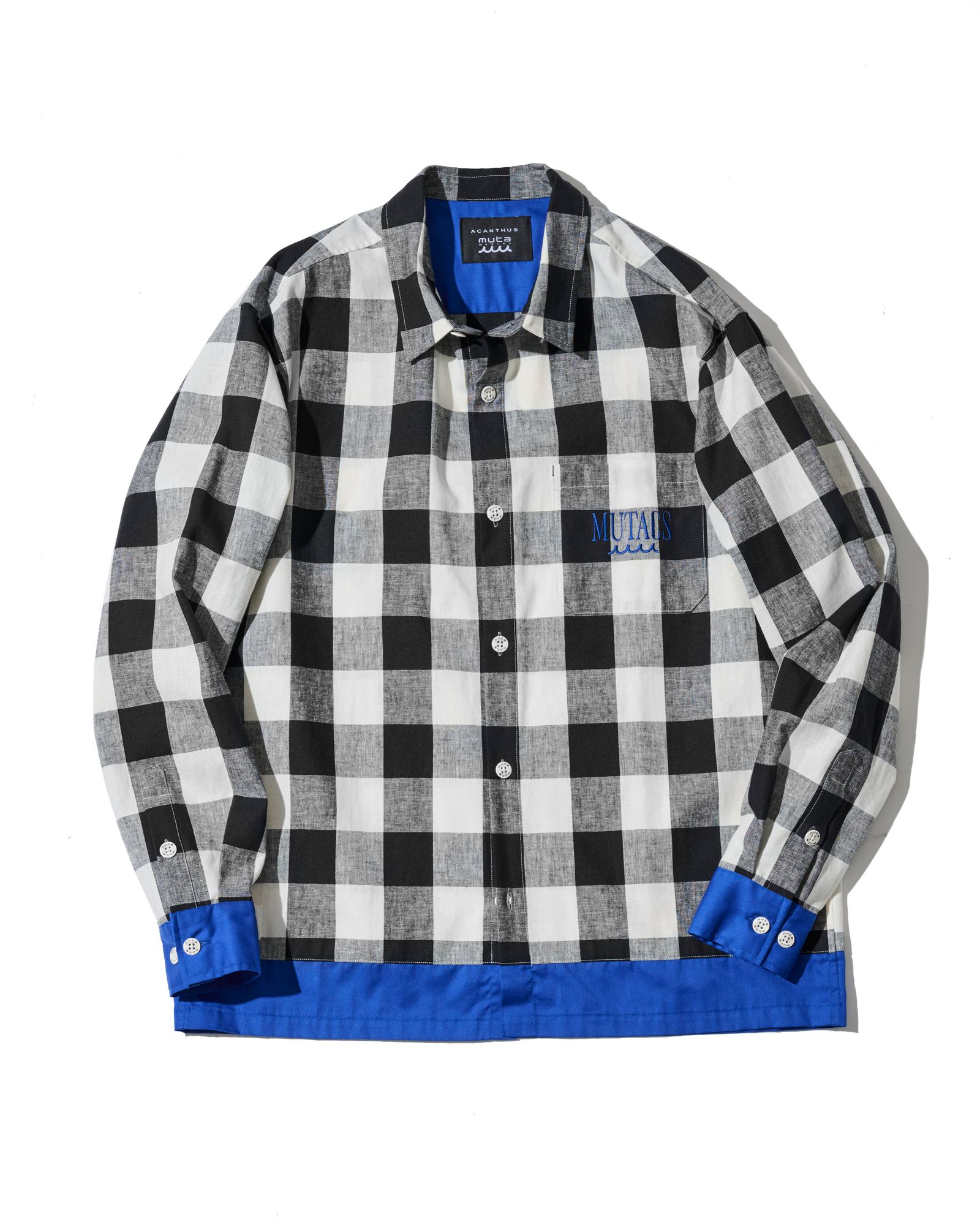 ☆先行予約☆muta MARINE × ACANTHUS  / 配色切替シャツ /  Color Switching Shirt / BLUE【MA2708】