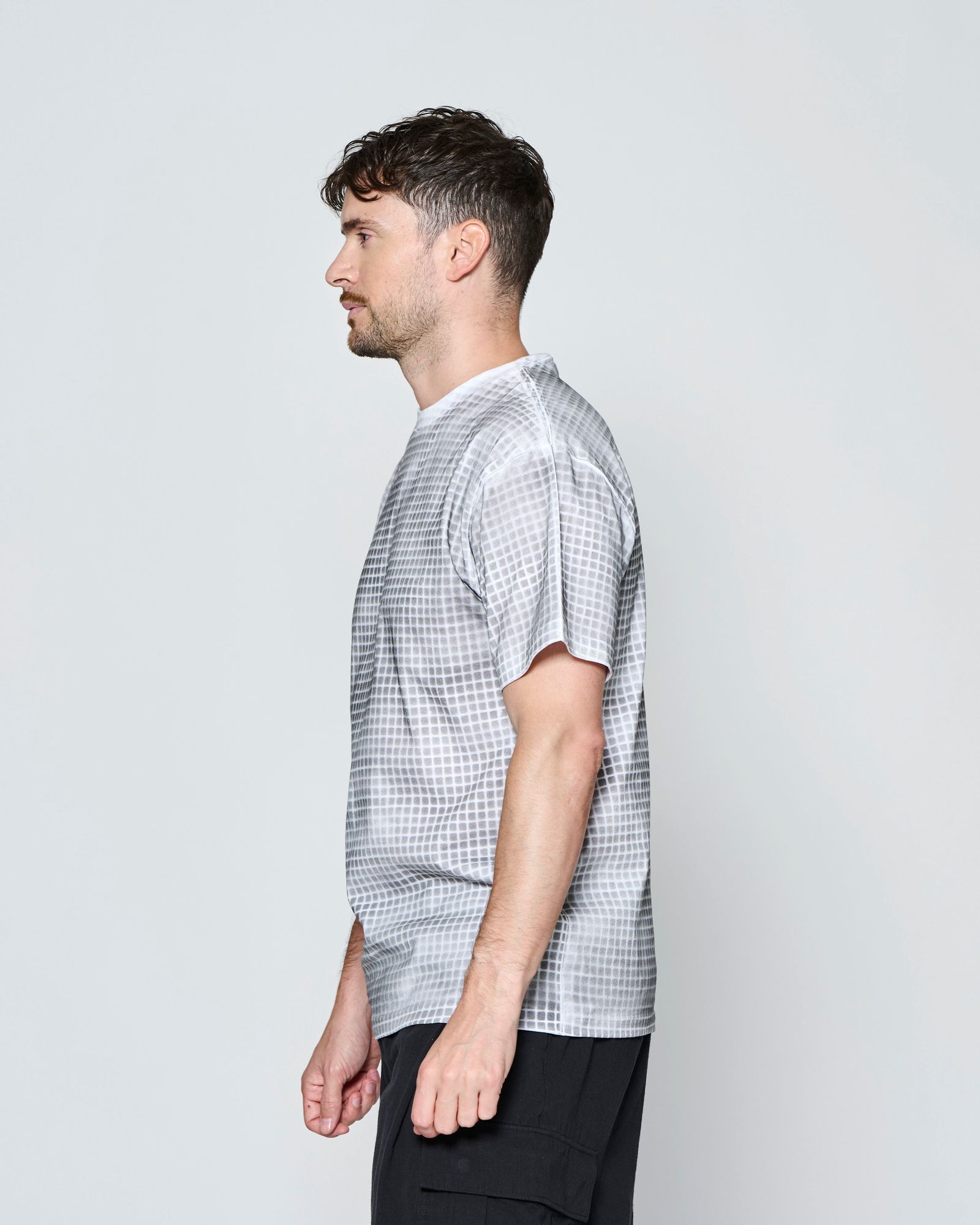 ☆先行予約☆ グリッドプリント Tシャツ  /  Grid Print Tee / WHITE 【CT2704】