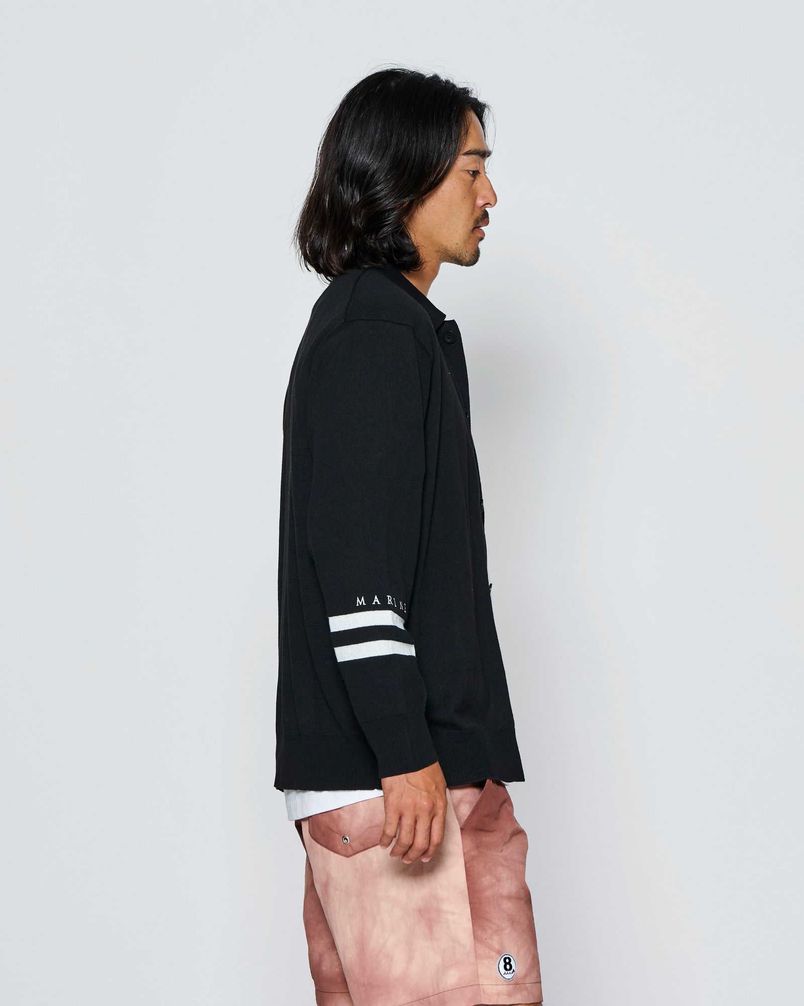 ☆先行予約☆muta MARINE × ACANTHUS  / ニットカーディガン / muta knit cardigan / BLACK【MA2725】