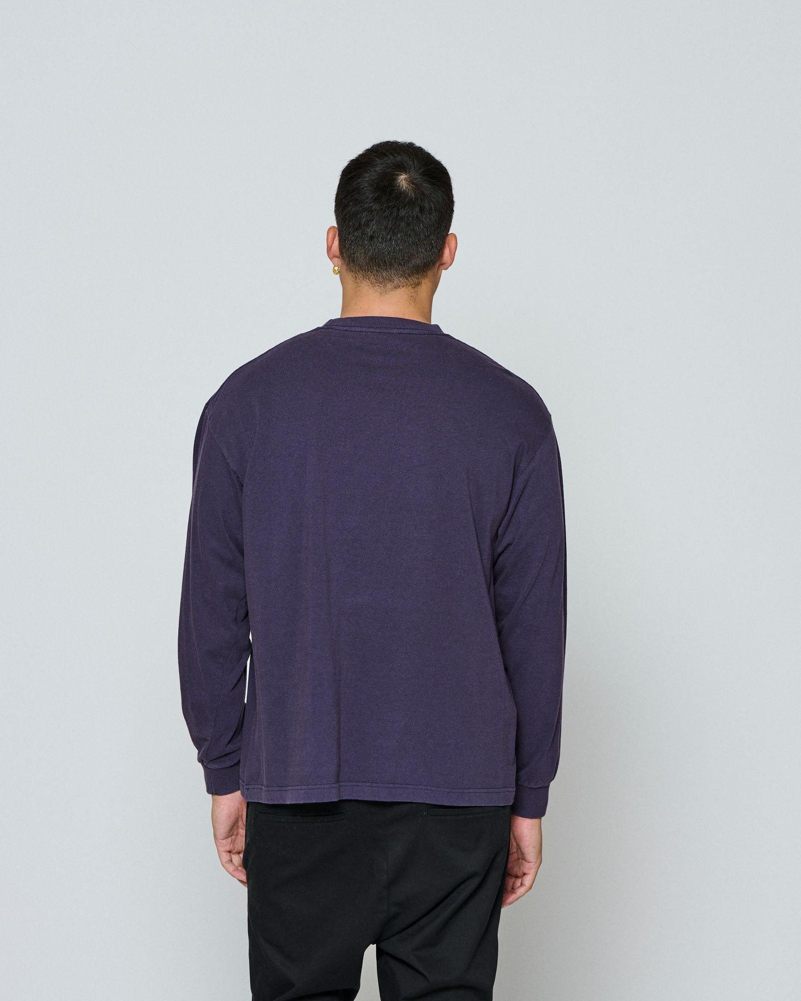 ☆先行予約☆ muta MARINE × ACANTHUS / カレッジロゴロンTee / Shadow College Logo L/S Tee / NAVY 【MA2661】