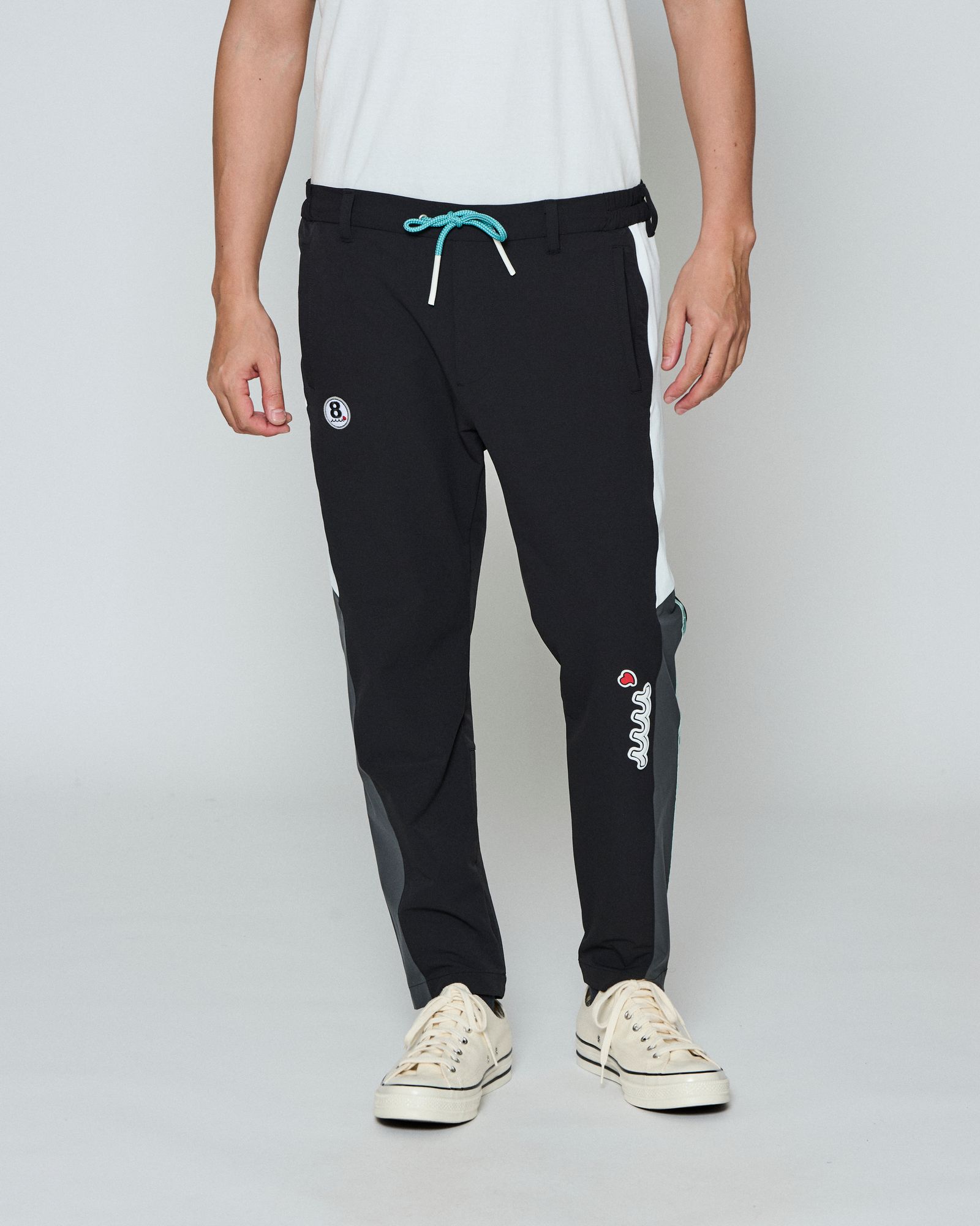 ☆先行予約☆ muta MARINE × ACANTHUS / スイートエクストラロゴラインパンツ / Sweet Extra Logo Line Pants / BLACK 【MA2699】