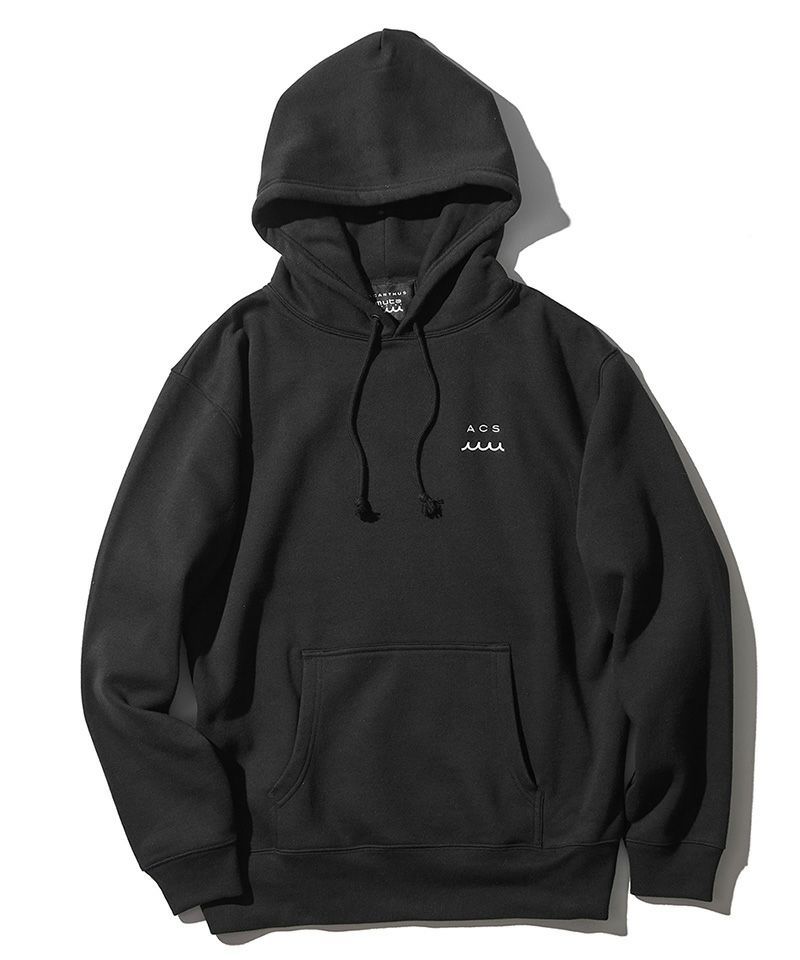 ⭐︎先行予約⭐︎ mutaMARINE x ACANTHUS / muta Wave Splash Logo Hooded Sweatshirt / パーカー / BLACK 【MA2671】
