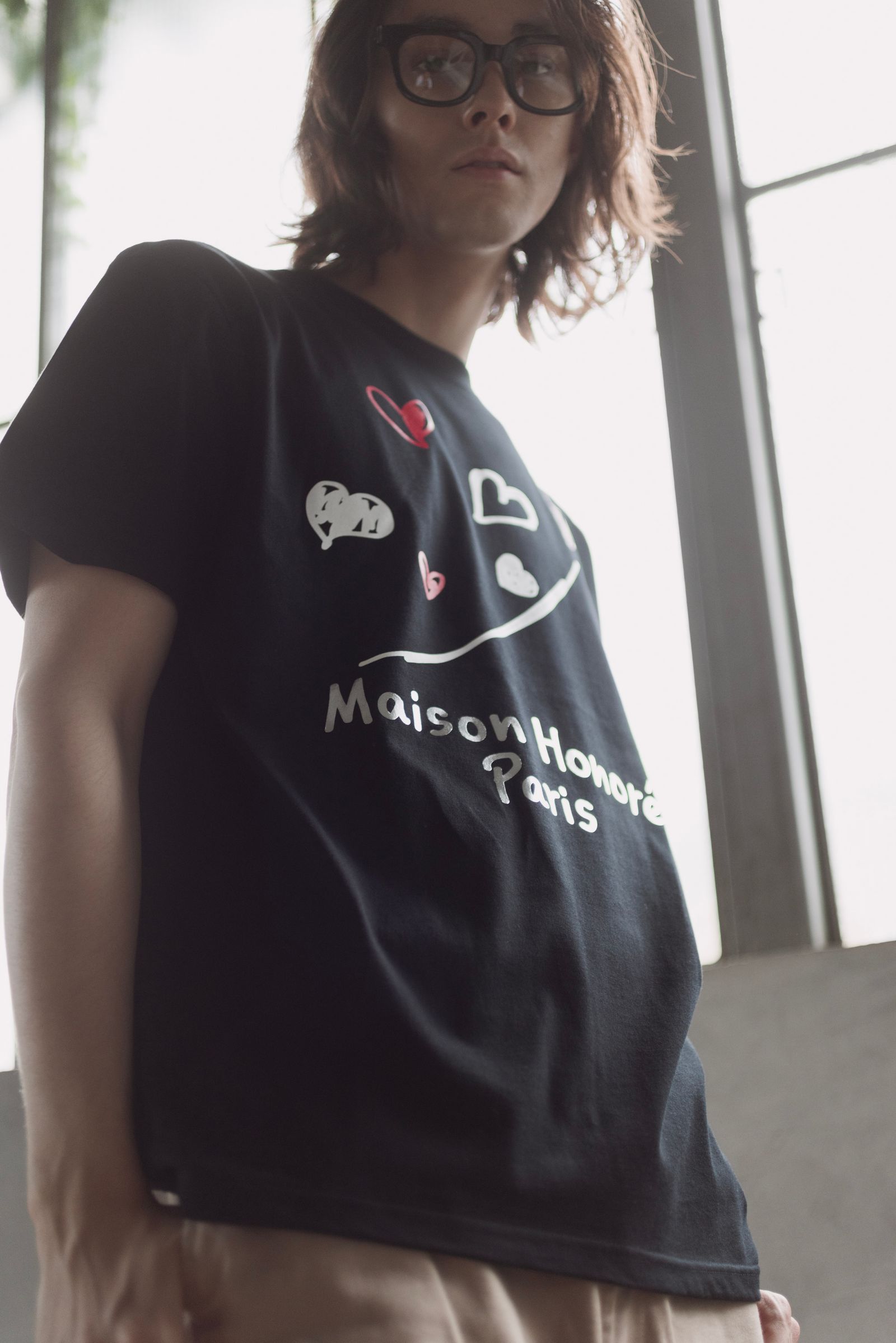 Tシャツ / Heart Pothos / Black
