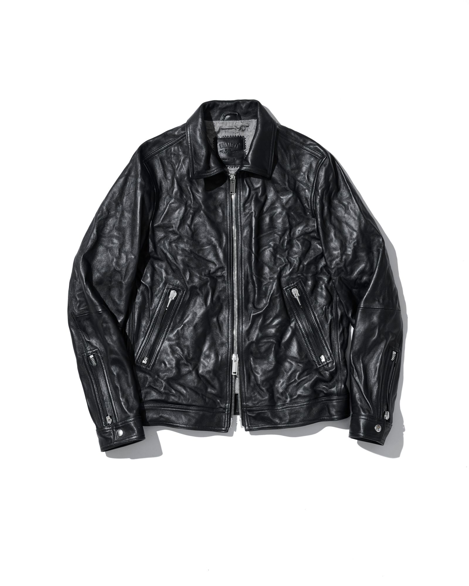 ☆先行予約販売☆ Emmeti x ACANTHUS レザージャケット /  "GIACOMO" Aged Edition  / BLACK 【LM2602】