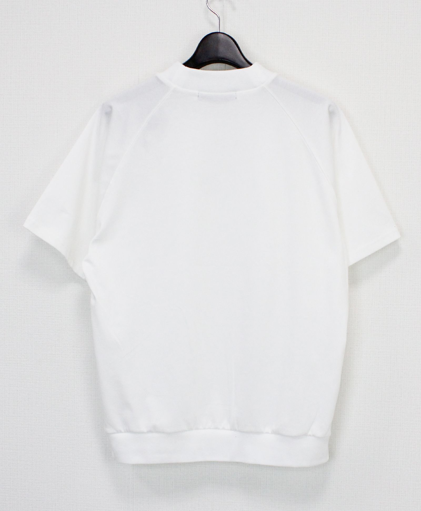 ICE PACK NYLON リバーニット モックネックラグランTee  / ホワイト [76006]