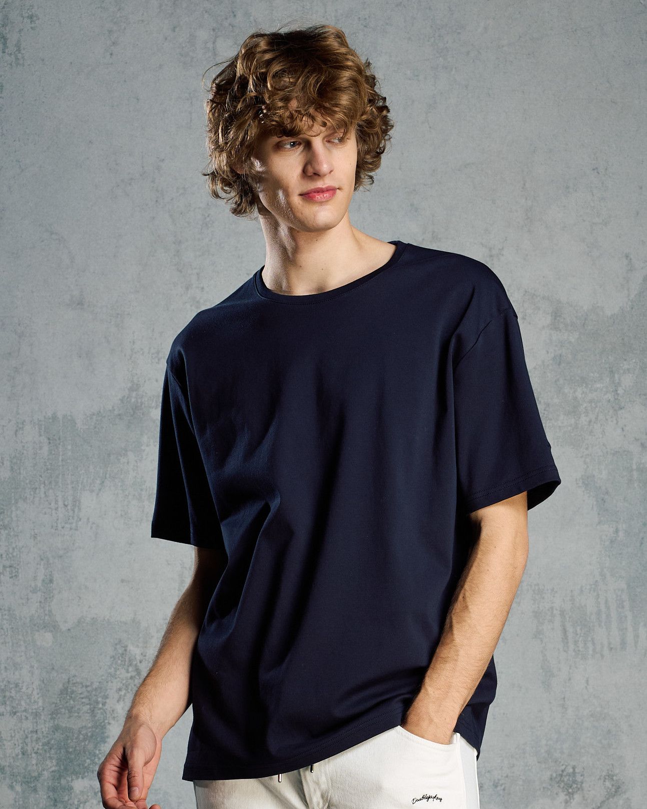 ☆先行予約☆ ラグジュアリーコットンクルーネック S/S  カットソー /  luxury cotton S/S / NAVY [7134 cj72i]