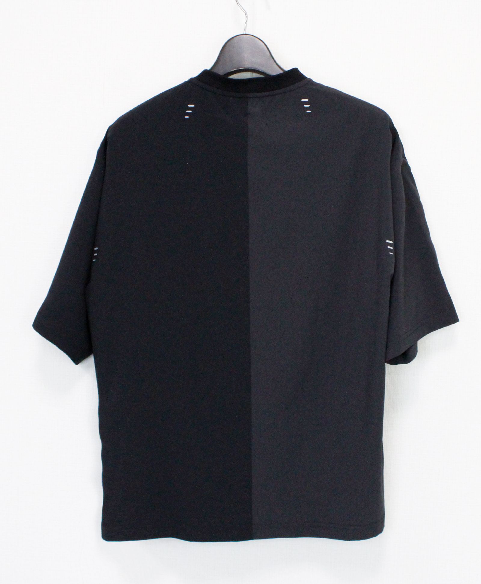 バイカラーランニング半袖Tシャツ / ブラック【UST-26032】