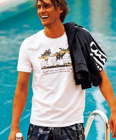 ★Safari 8月号掲載アイテム★POPEYE™︎ meets muta MARINE Fula Tシャツ / ホワイト [MMAX-434328]