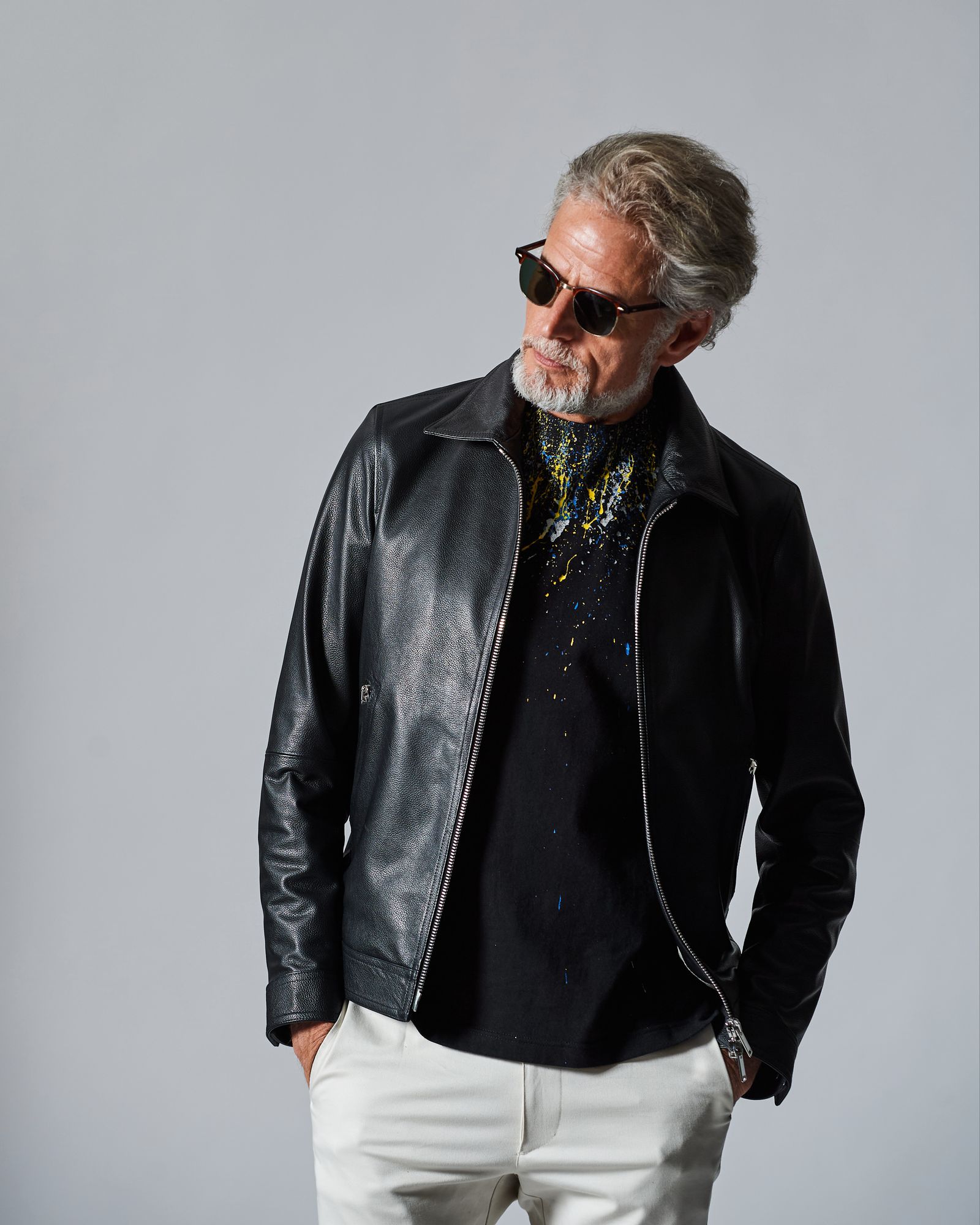 ☆先行予約販売2025年9月下旬～10月下旬頃入荷予定☆ EMMETI x ACANTHUS  / GIACOMO / レザージャケット / BLACK 【LM2502】