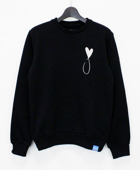 スウェット / Tiphanie Big Logo Sweat / Black x Silver