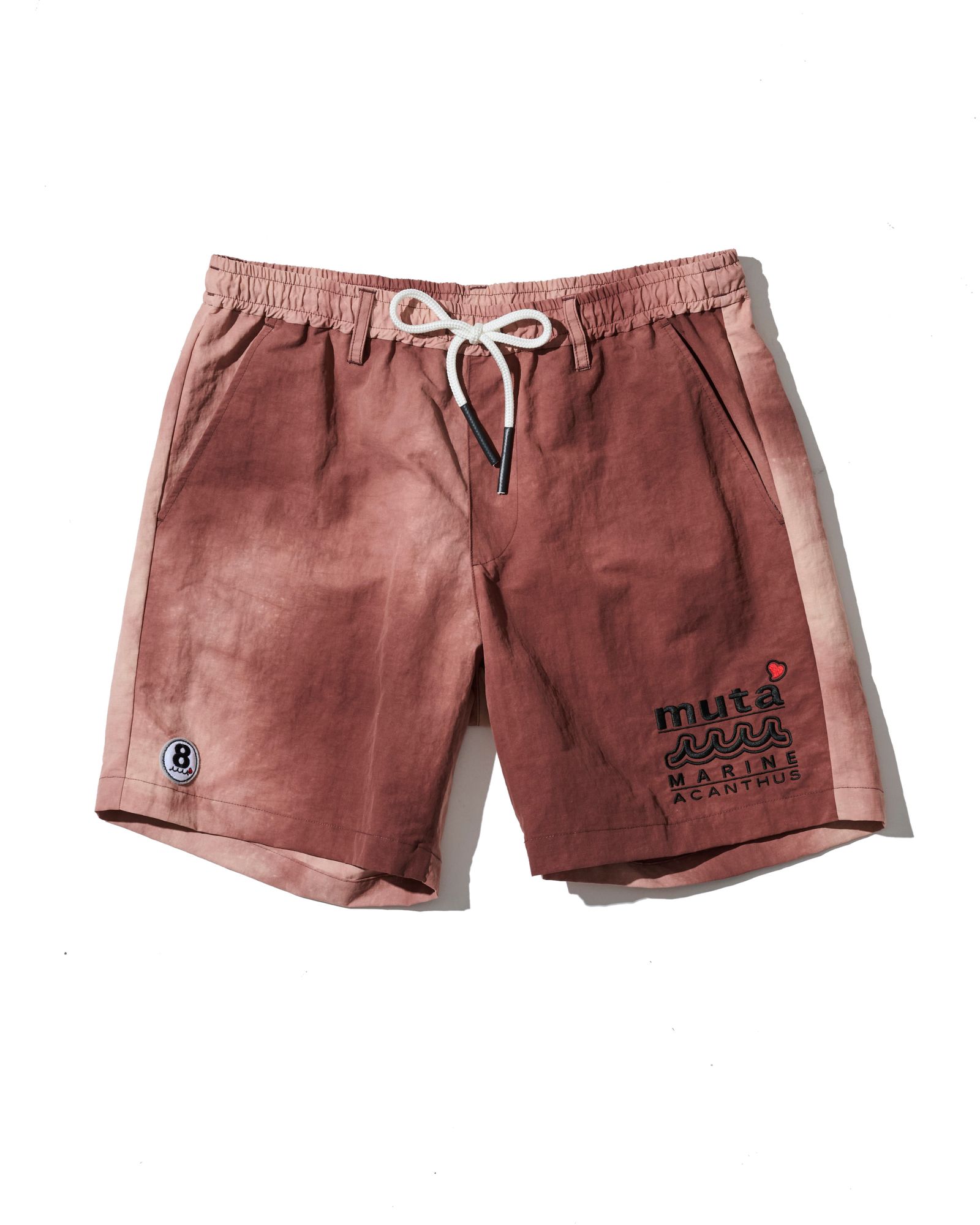 ☆先行予約☆muta MARINE × ACANTHUS  / Wネームロゴショーツ /  W-name logo S/S shorts / ORANGE 【MA2729】