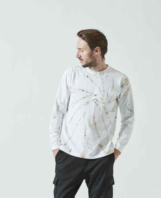 スパイラル スプラッシュ ロングスリーブTシャツ / Spiral Splash L/S Tee /  WHITE 【CT2311】