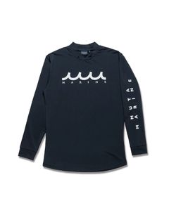 ラッシュロングスリーブTシャツ (WAVEロゴ) / ネイビー [MMTK-440009]