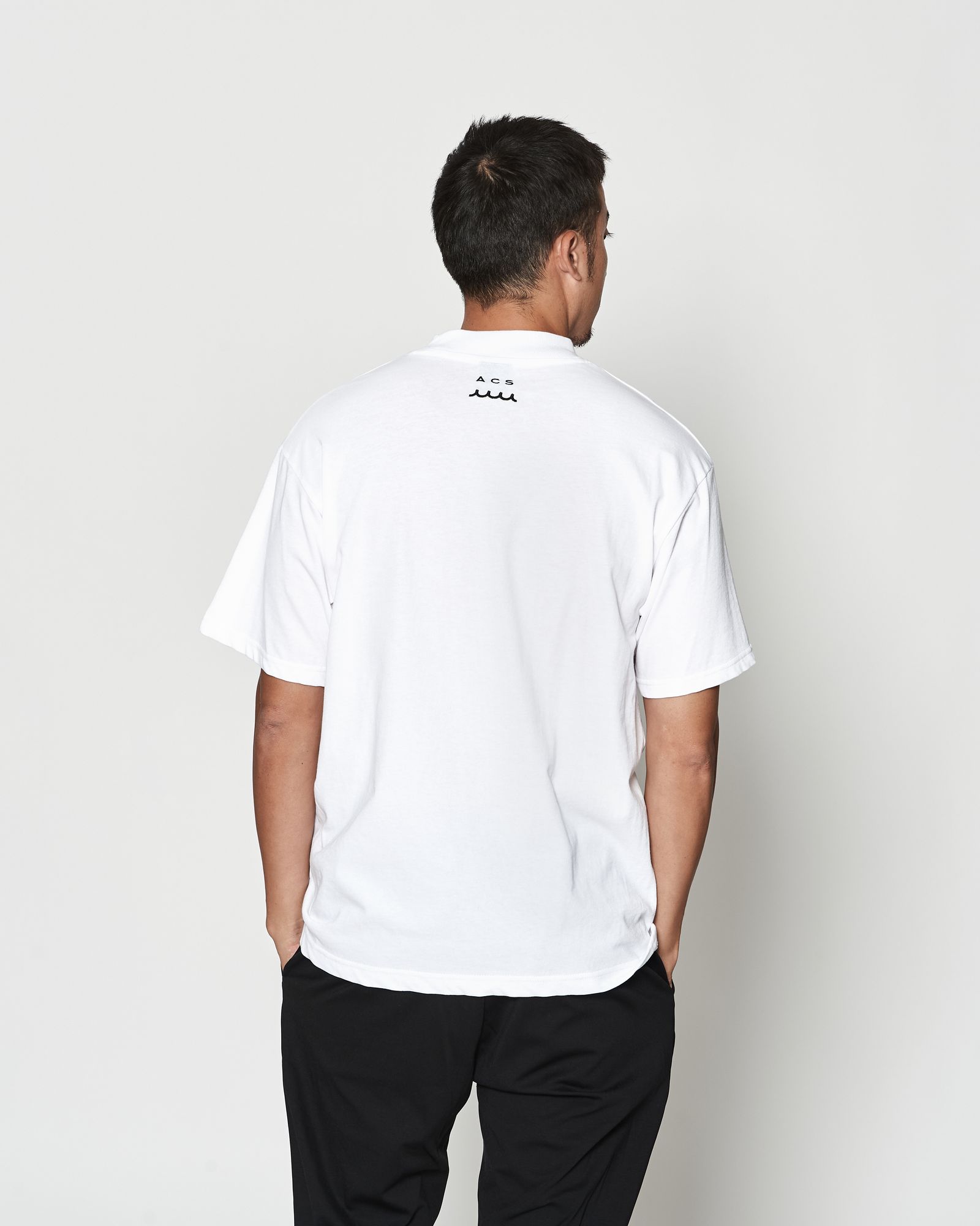 ☆先行予約☆muta MARINE × ACANTHUS  / モックネックポケットTシャツ / Mock Neck Pocket Tee / WHITE 【MA2633】