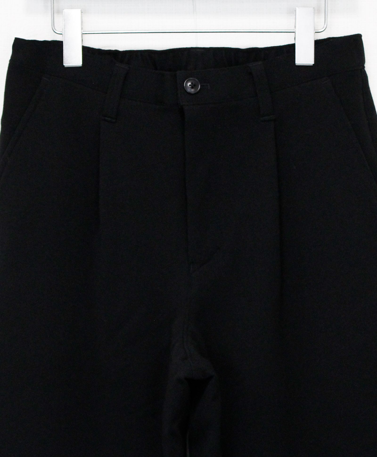 VISLYカシミヤタッチワンタックワイドパンツ / ブラック[65512]