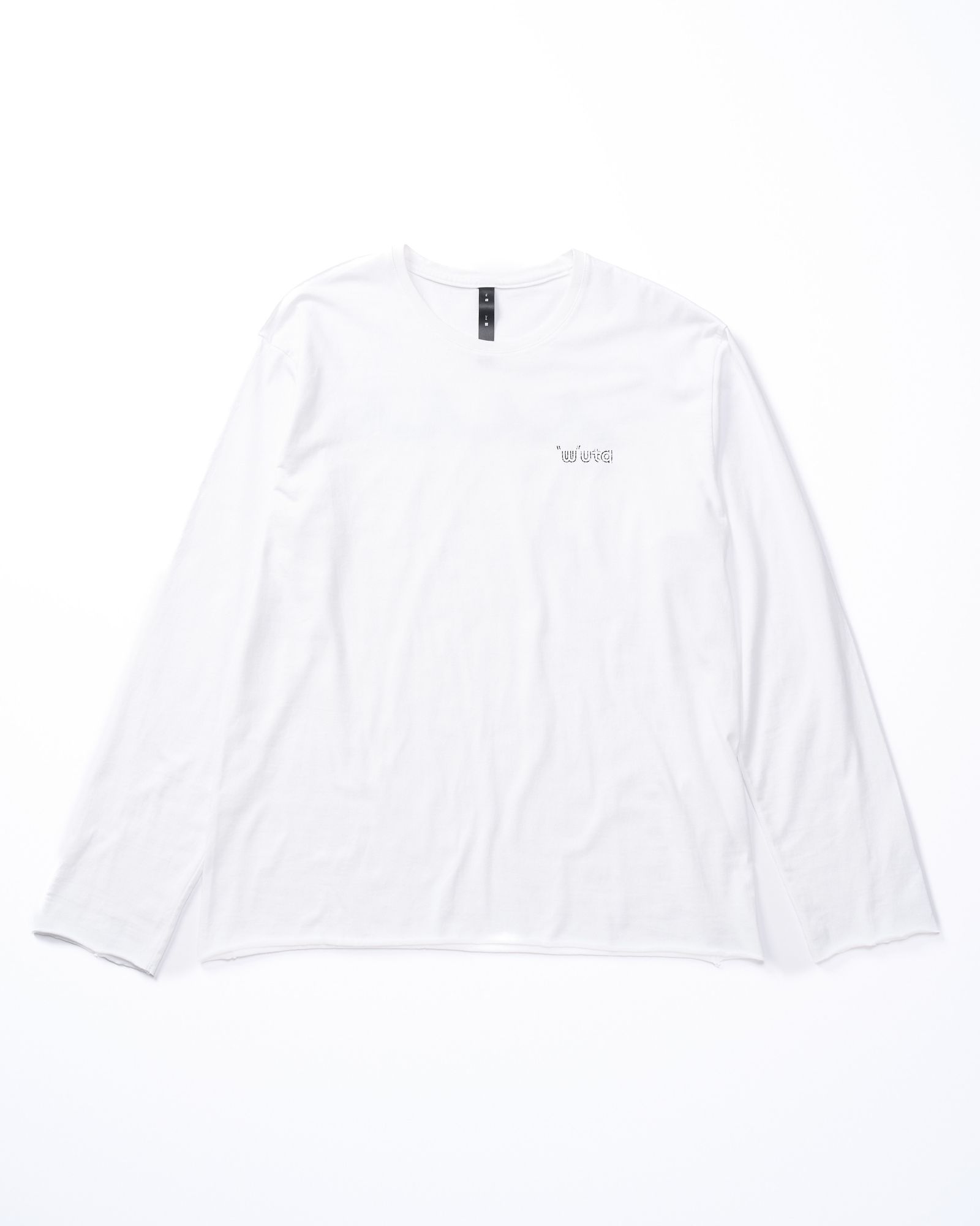 ☆先行予約☆ muta × wjk  / カットオフ クルーネックロングスリーブカットソー / cut-off crew-neck L/S(printed) / WHITE [708 mw03j]