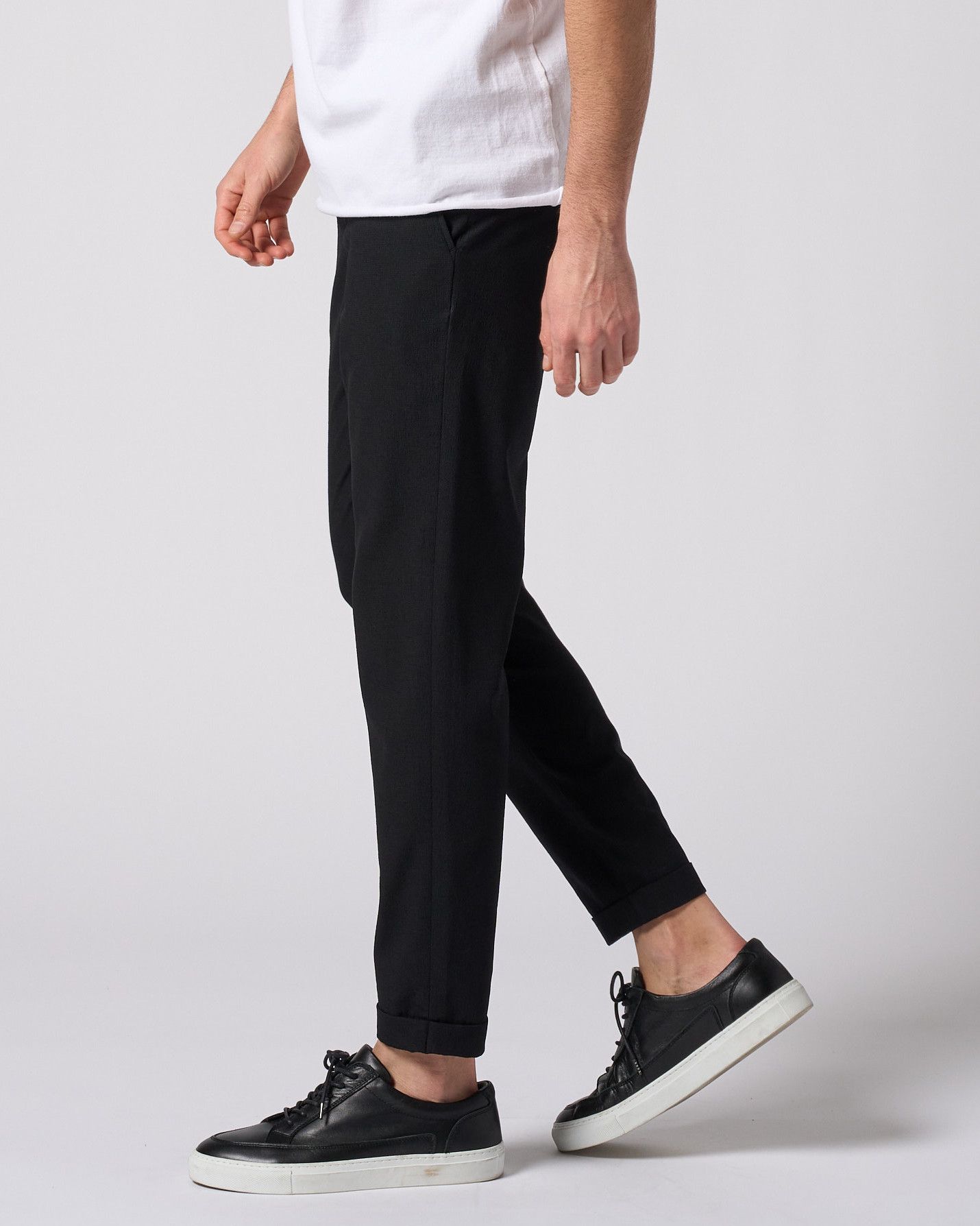 ☆先行予約☆ タックスリムスラックス /  tuck slim slacks / BLACK [5219 pe51i]