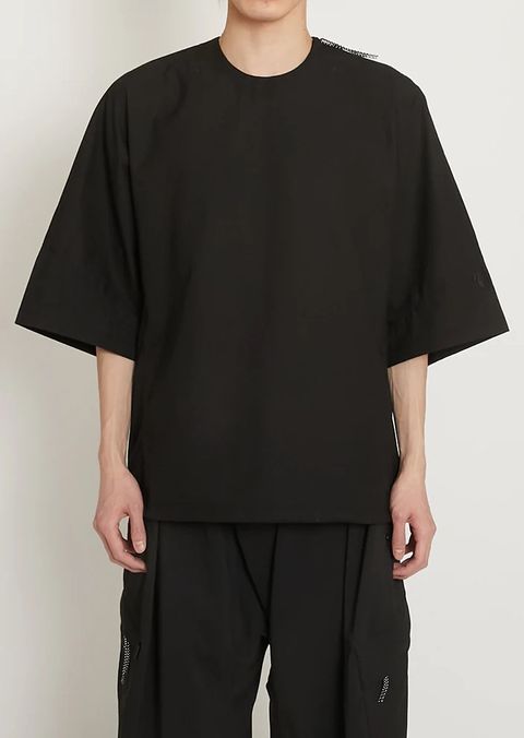 KREVA×GHOST ALMOSTBLACK / WOVEN DWR SHORT SLEEVE PONCHO / BLACK [KRVGAB-C-2-1]