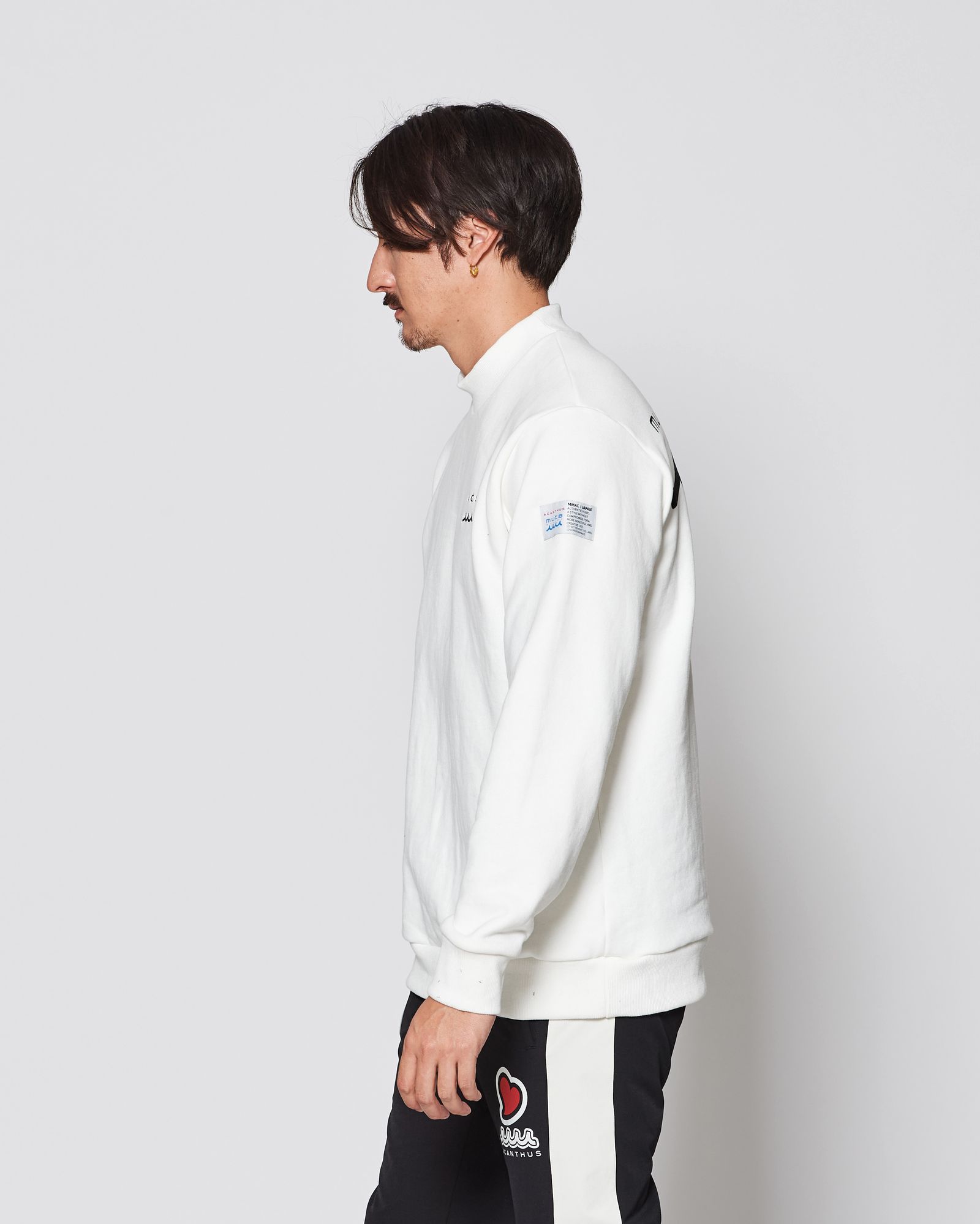 ☆先行予約販売2025年9月下旬～10月下旬頃入荷予定☆ ACANTHUS × muta MARINE / muta Mockneck Sweatshirts / スウェット / WHITE 【MA2535】