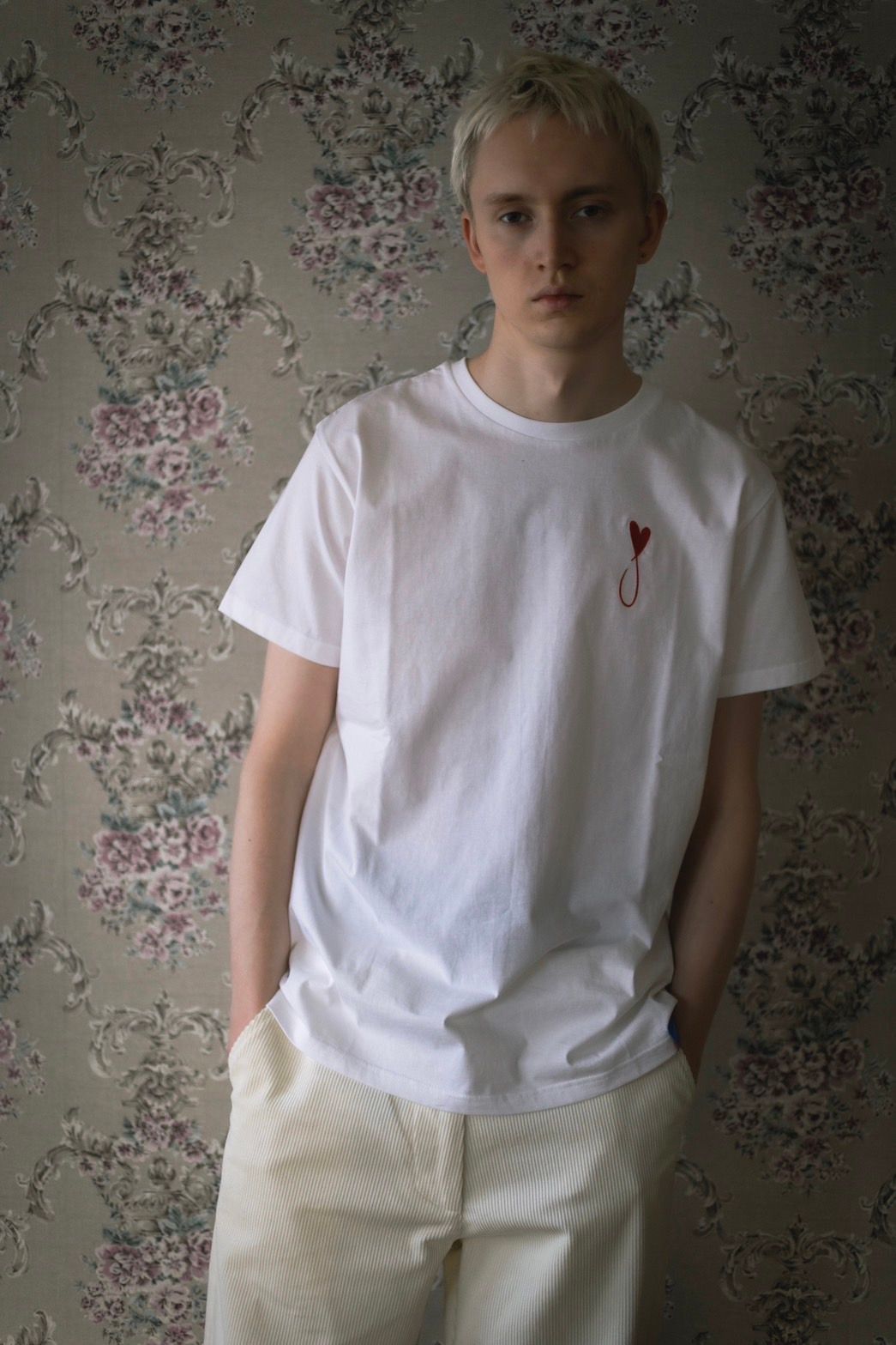 Tシャツ / Tiphanie / WHITE x RED