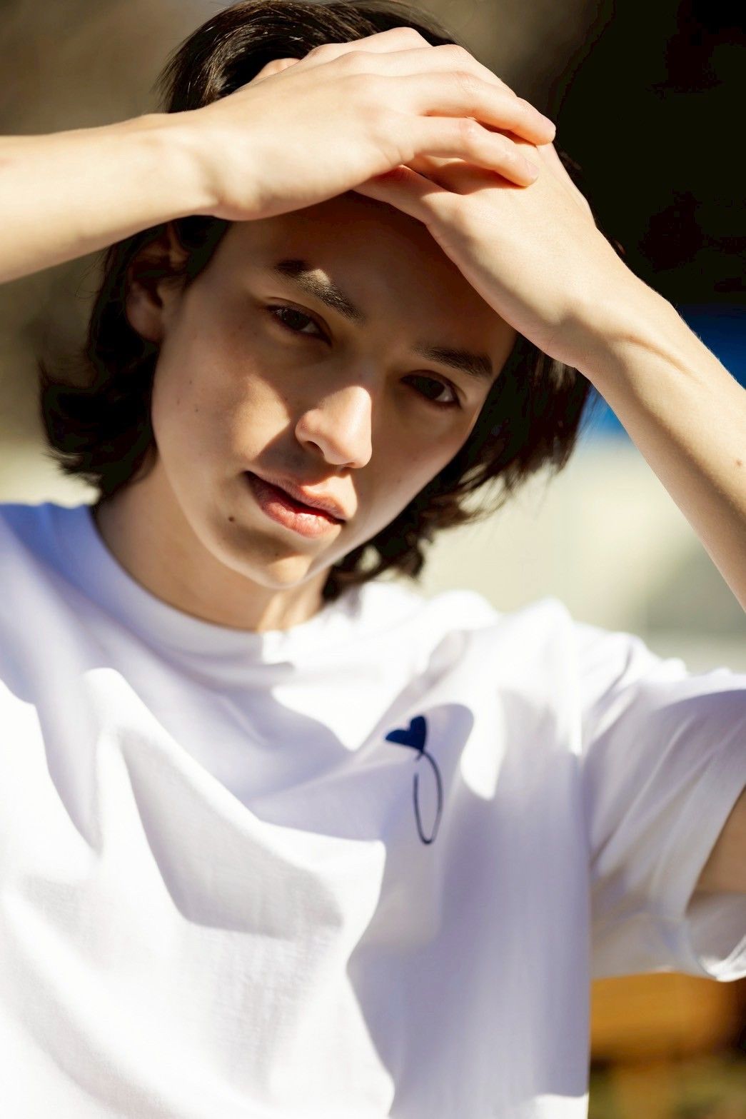 Tシャツ / Tiphanie / WHITE x Royal BLUE