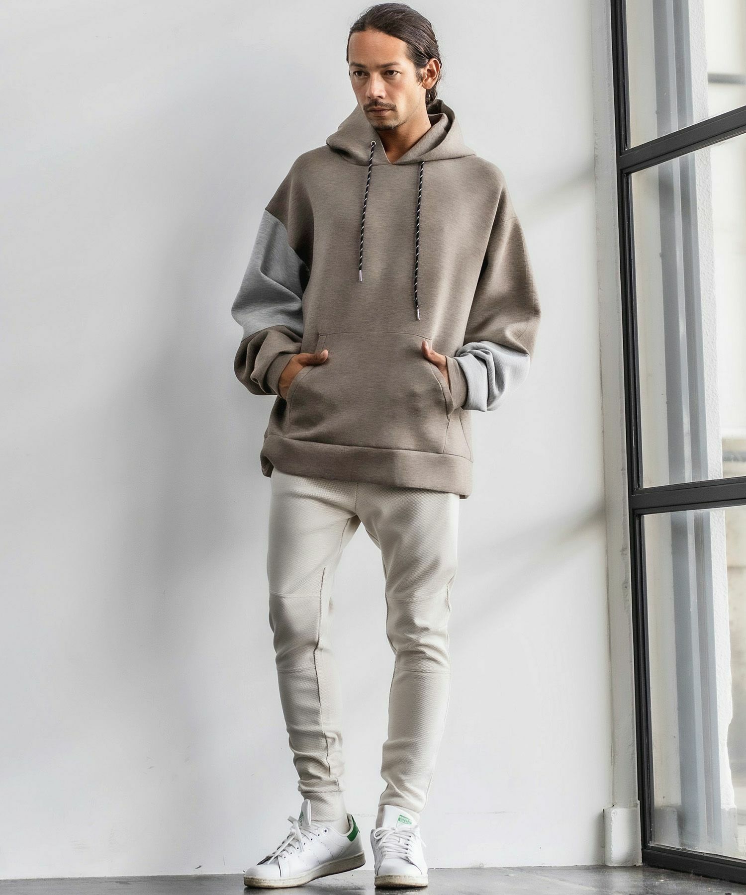 止水ジップスキニーパンツ / ホワイト【120027】