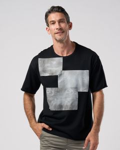☆先行予約☆ wjk  / ペーパープリント加工カットオフ半袖Tシャツ / paper print dust cut-off S/S / black【7153 lj93k】
