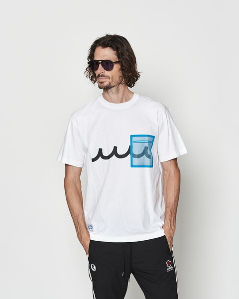 ☆先行予約☆muta MARINE × ACANTHUS  / メッシュトリミングポケットTシャツ  /  Mesh Trimming Pocket Tee / WHITE【MA2615】