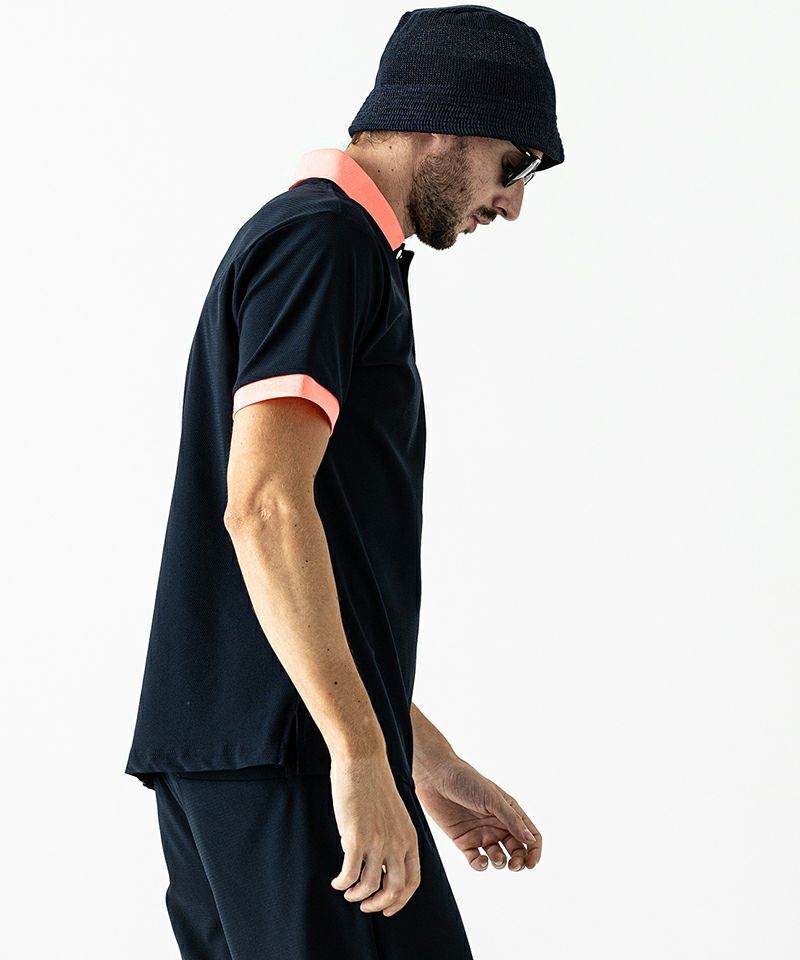 ACANTHUS x muta MARINE / muta Mesh Polo / メッシュポロシャツ / NAVY
