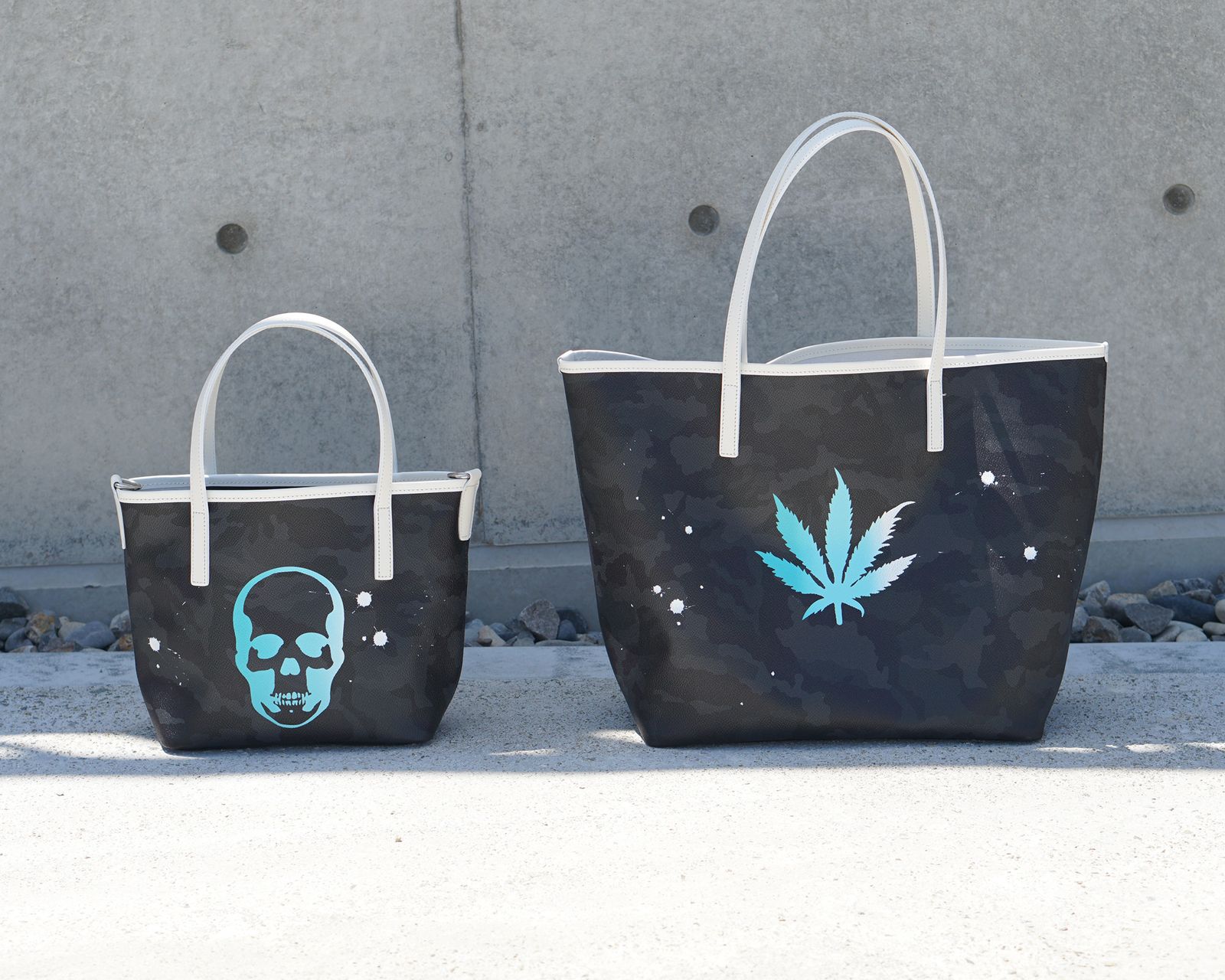 ☆予約商品☆GENTIL BANDIT 14th Anniv. Ltd トートバッグPM / ブラックカモ×ホワイト（スカル） [GBLP14-PM-BWS]