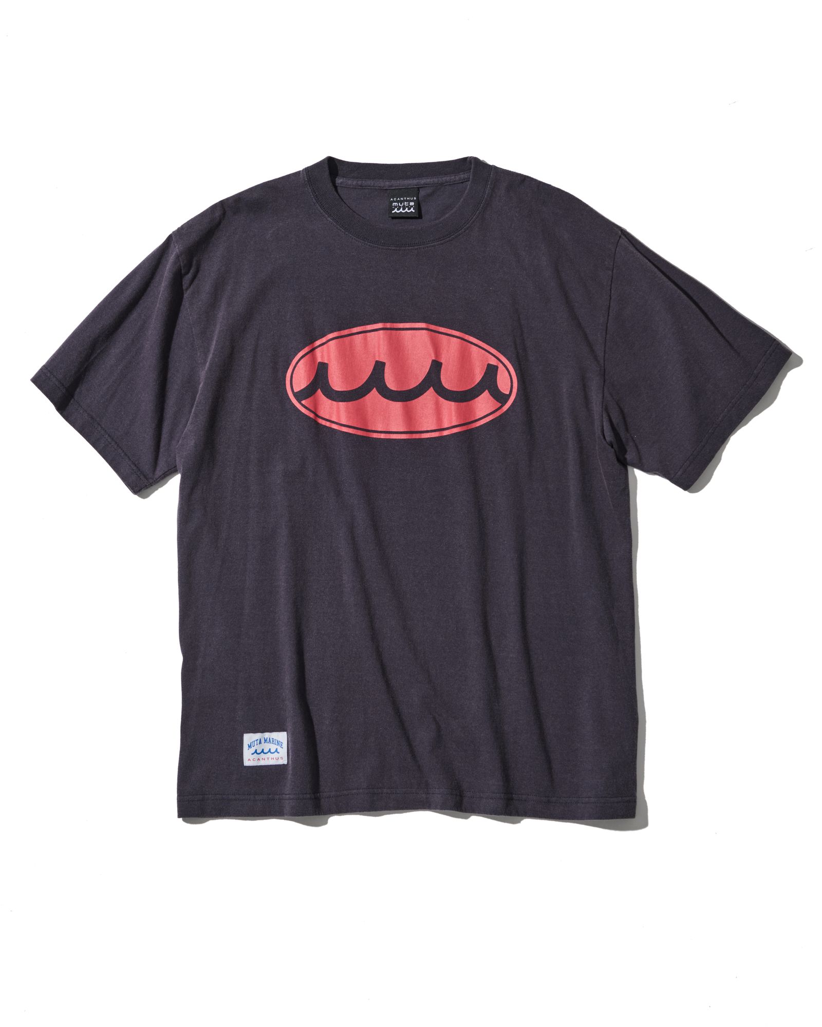 ☆先行予約☆muta MARINE × ACANTHUS  / エイジングサークルロゴTシャツ  /  Aging Circle Logo Tee / NAVY【MA2613】