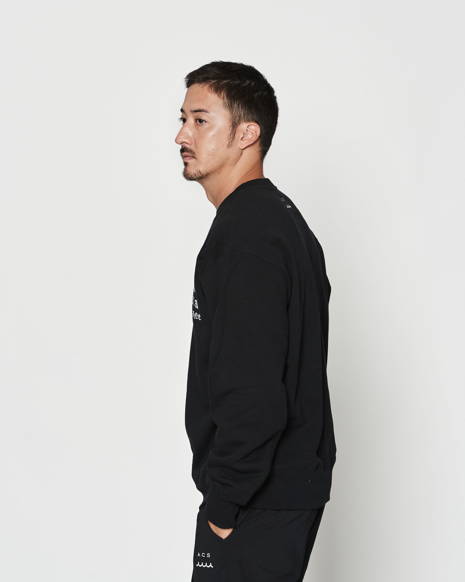☆先行予約☆muta MARINE × ACANTHUS  / クルーネックスウェット / Old Logo Crewneck / BLACK 【MA2632】