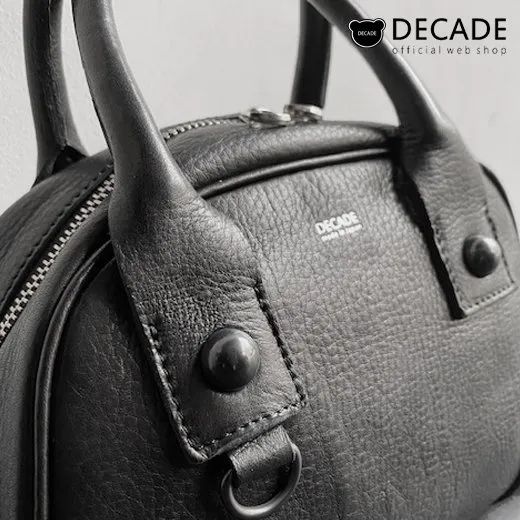 オイルドカウレザー・ミニミニボストンショルダートート / Oiled Cow Leather Mini mini Sholder BOSTON TOTE / B-BLACK [DCD-01315S]