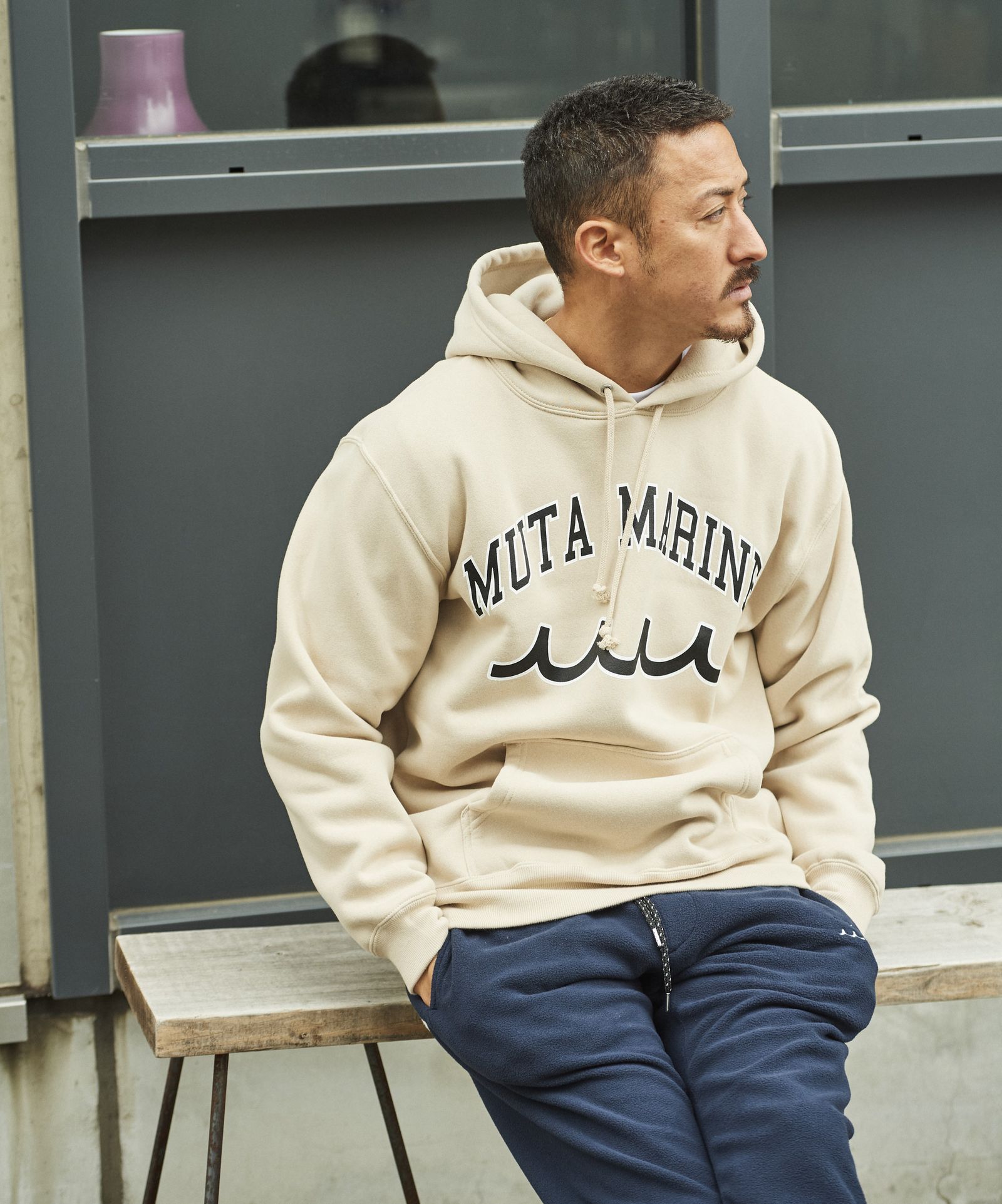 ACANTHUS x muta MARINE / muta College Logo Hooded