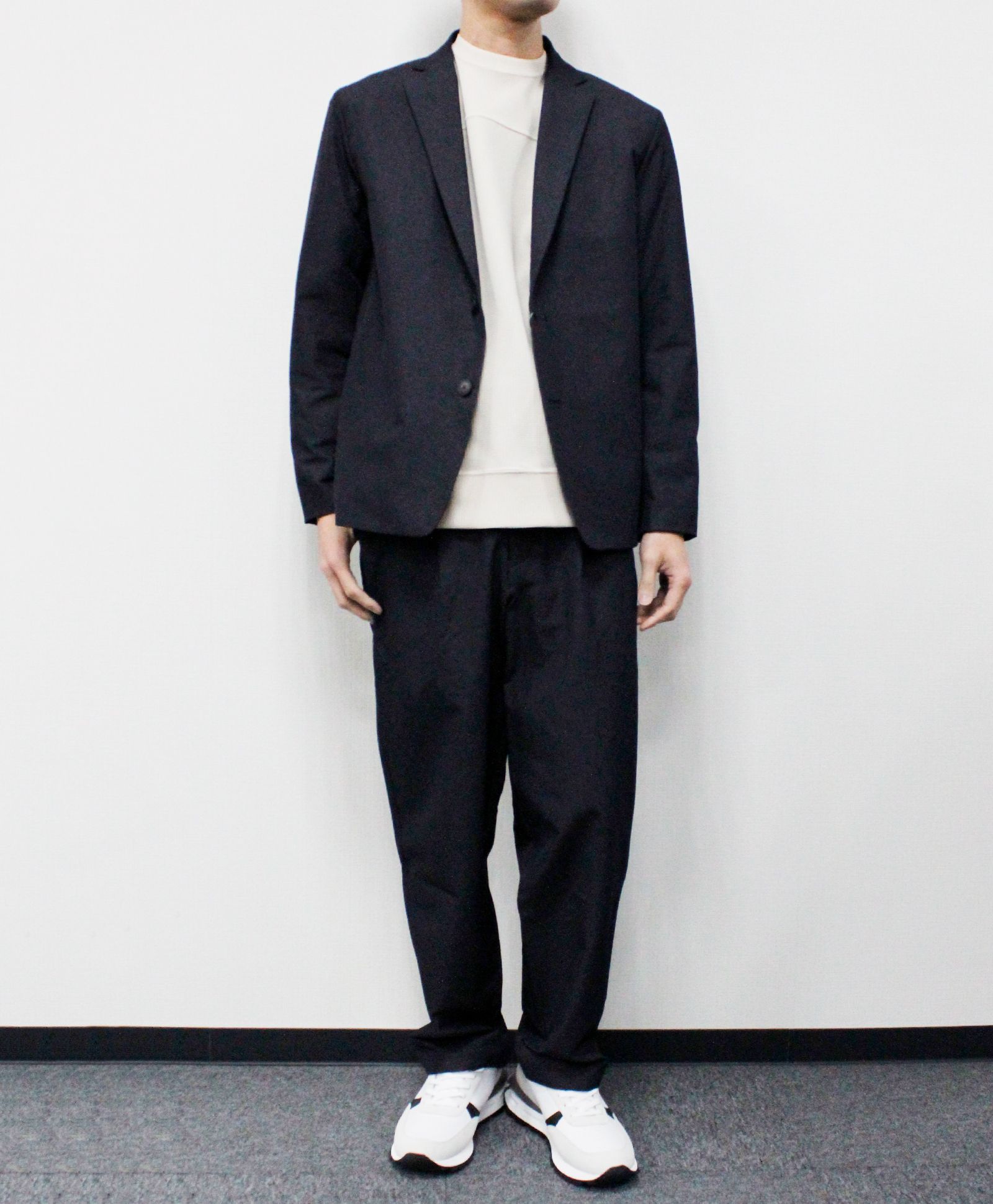 N/Peダブルクロスストレッチ イージージャケット / チャコールグレー [26003]